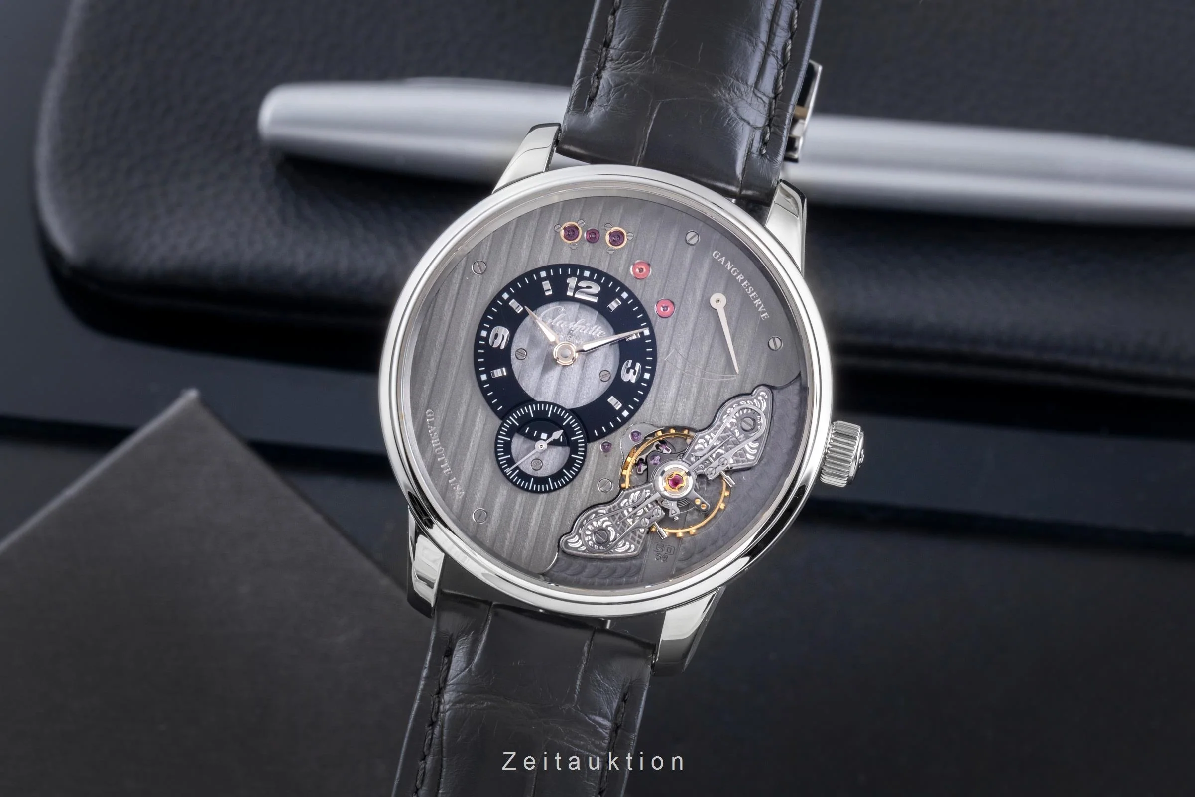 Glashütte PanoInverse XL steel manual winding men's watch 1-66-06-04-22  [2600294] - Image 2