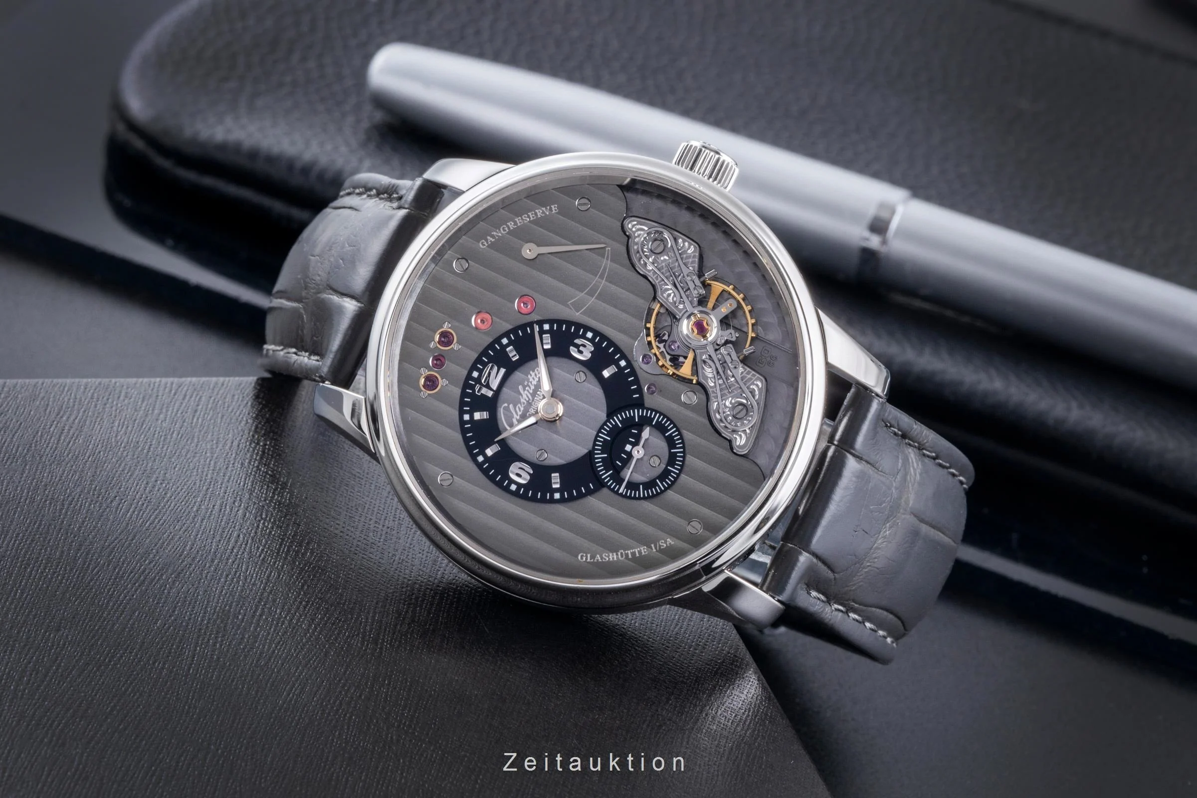 Glashütte PanoInverse XL steel manual winding men's watch 1-66-06-04-22  [2600294] - Image 3