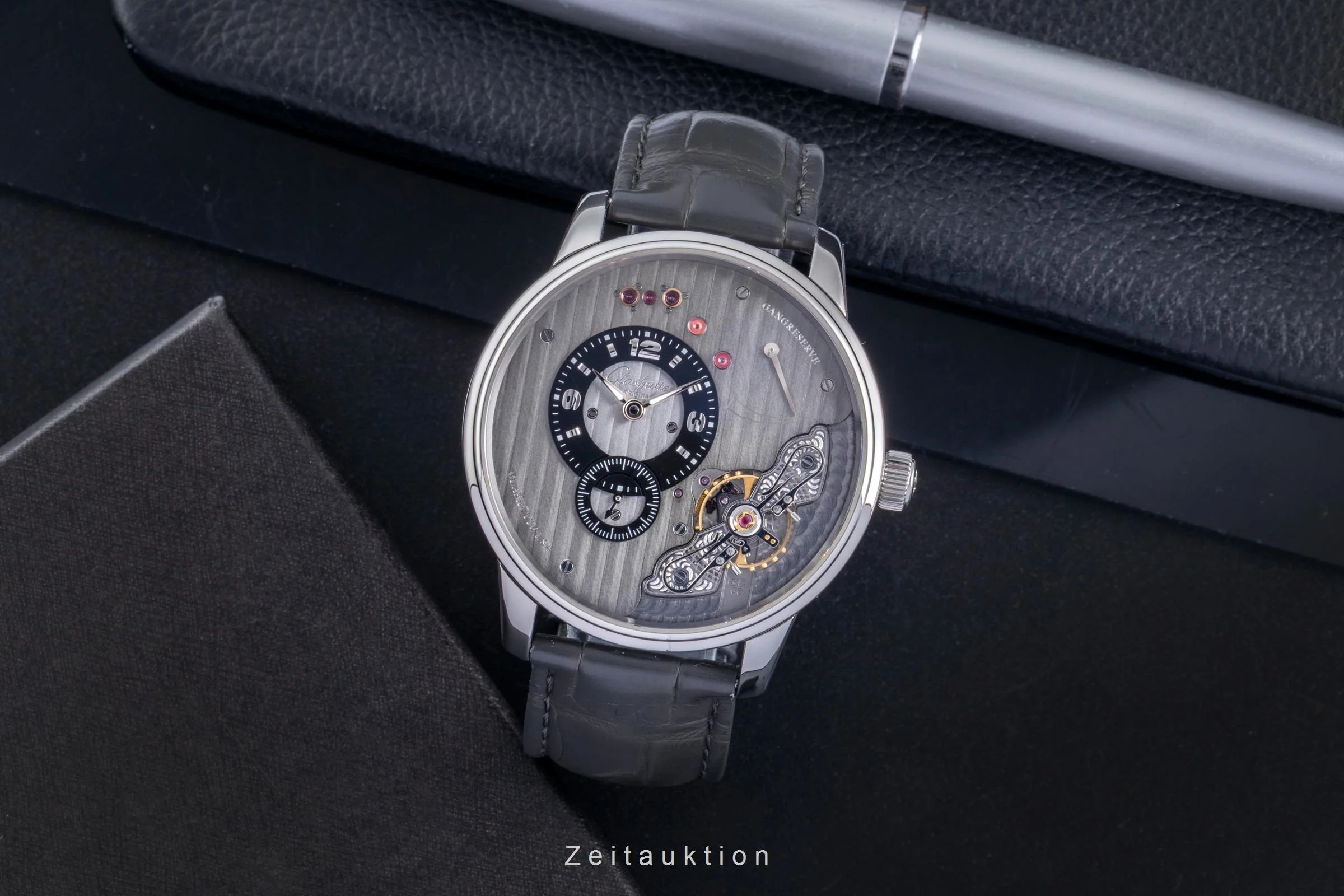 Glashütte PanoInverse XL steel manual winding men's watch 1-66-06-04-22  [2600294] - Image 4