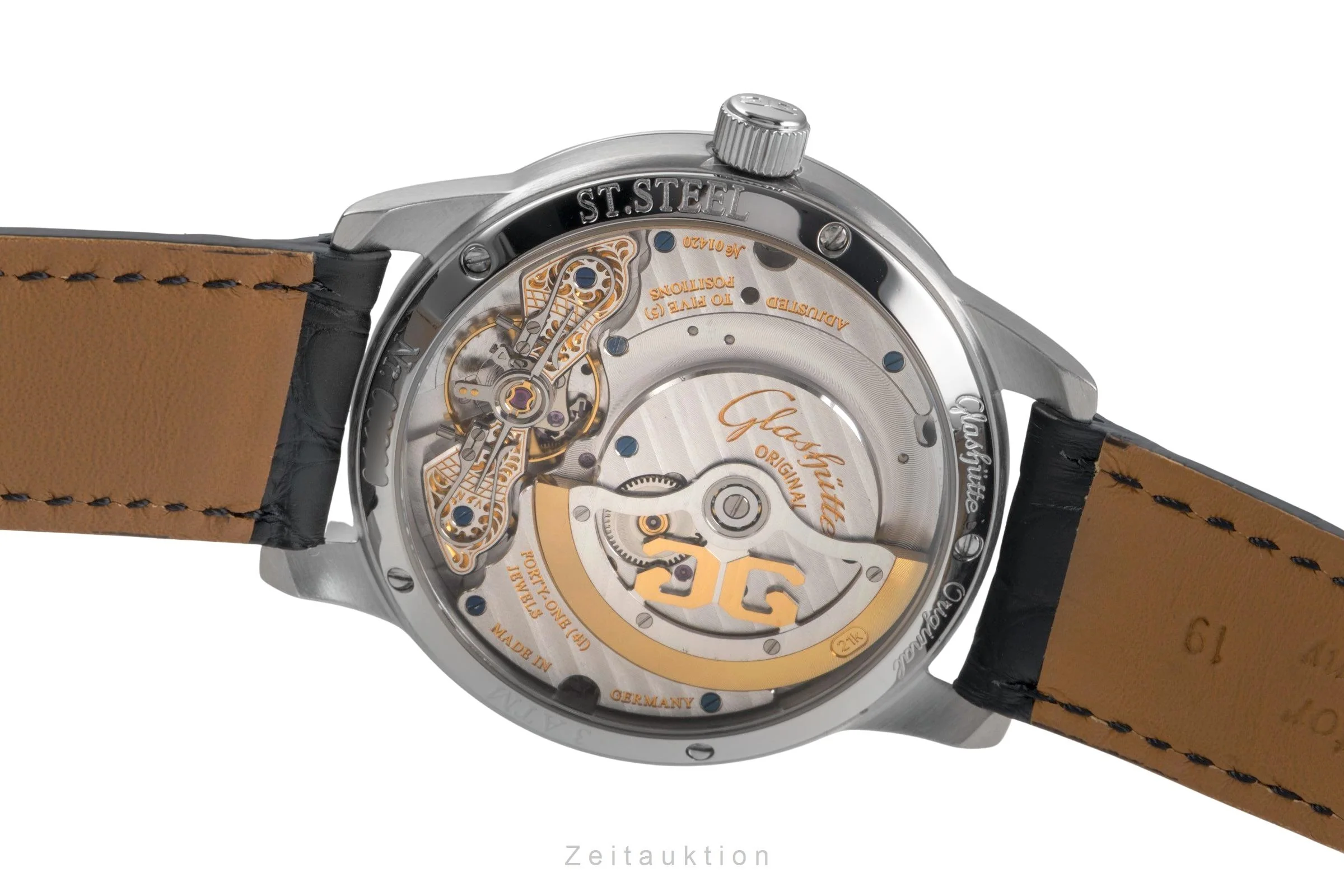 Glashütte PanoMaticDate steel automatic men's watch 90-01-02-02-04  [2503269] - Image 12