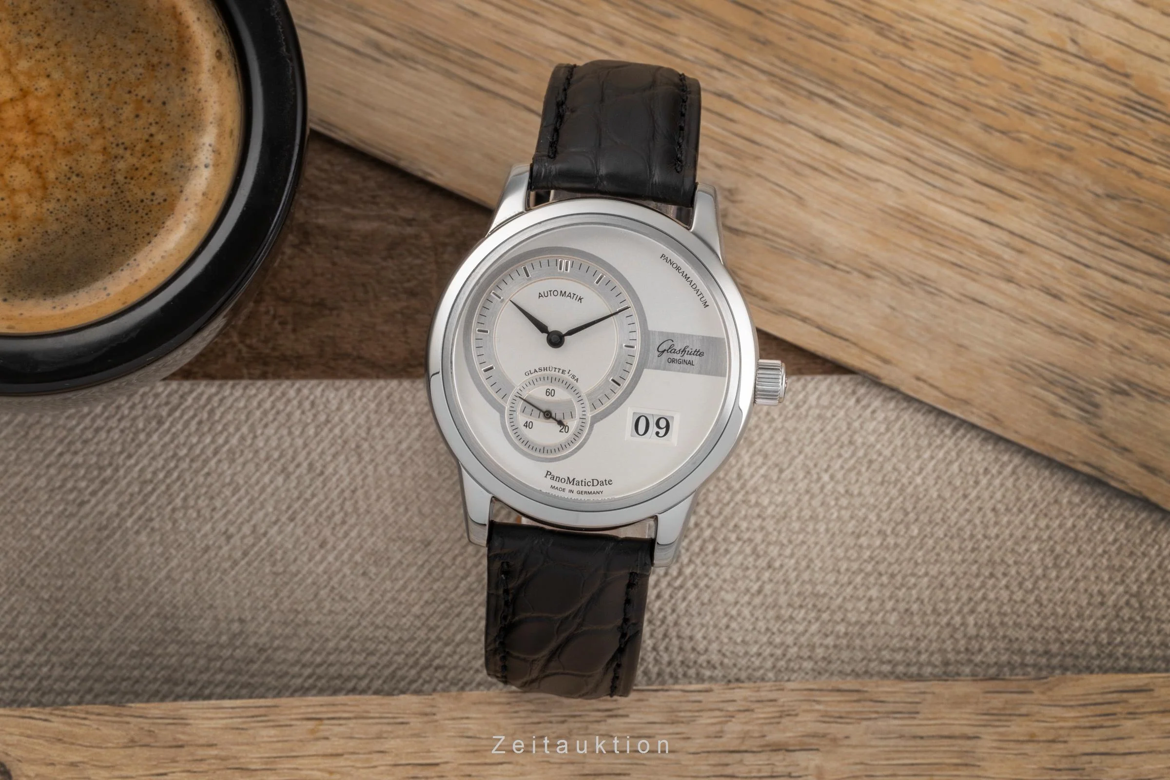 Glashütte PanoMaticDate steel automatic men's watch 90-01-02-02-04  [2503269] - Image 4