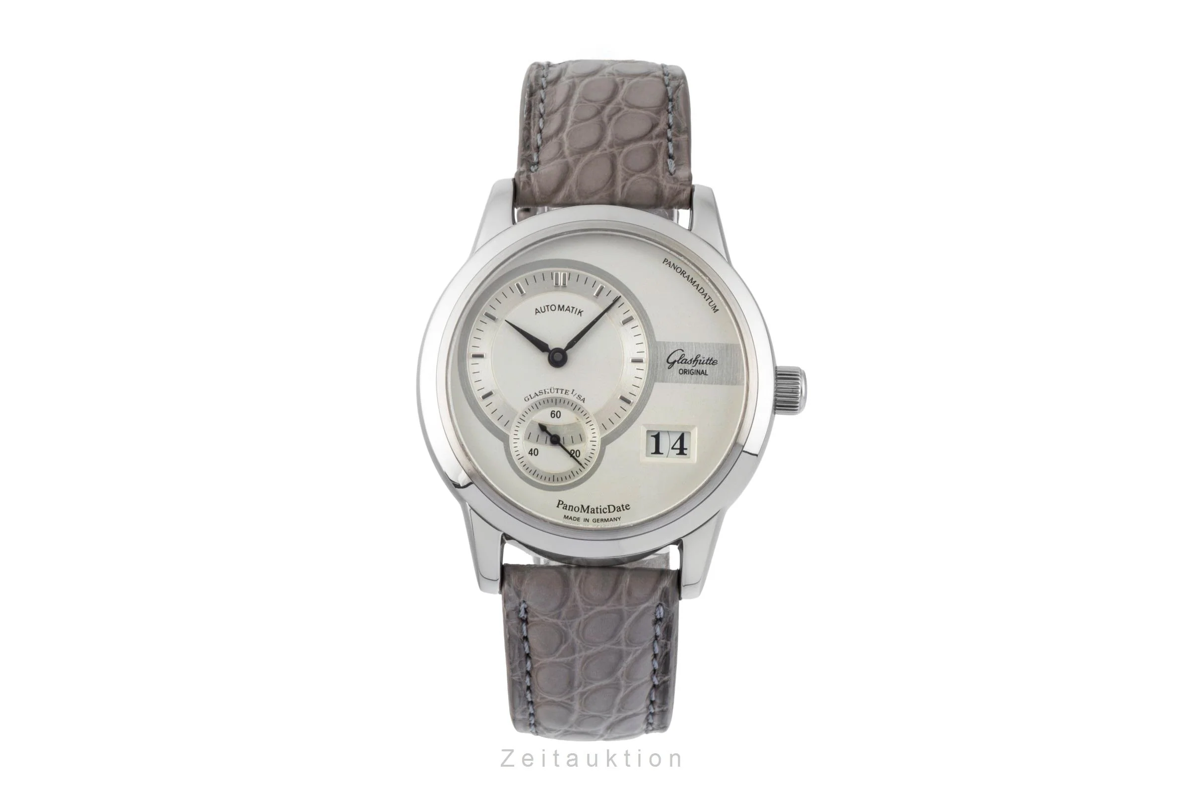 Glashütte PanoMaticDate steel automatic men's watch 90-01-02-02-04  [2600288] - Image 5