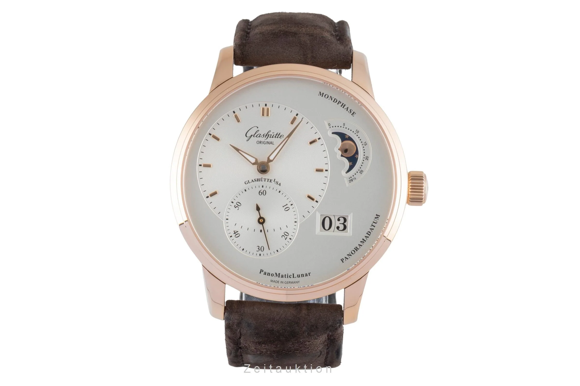 Glashütte PanoMaticLunar 18 ct red gold automatic men's watch 90-02-45-35-04 LP: 21500EUR  [2600547] - Image 5