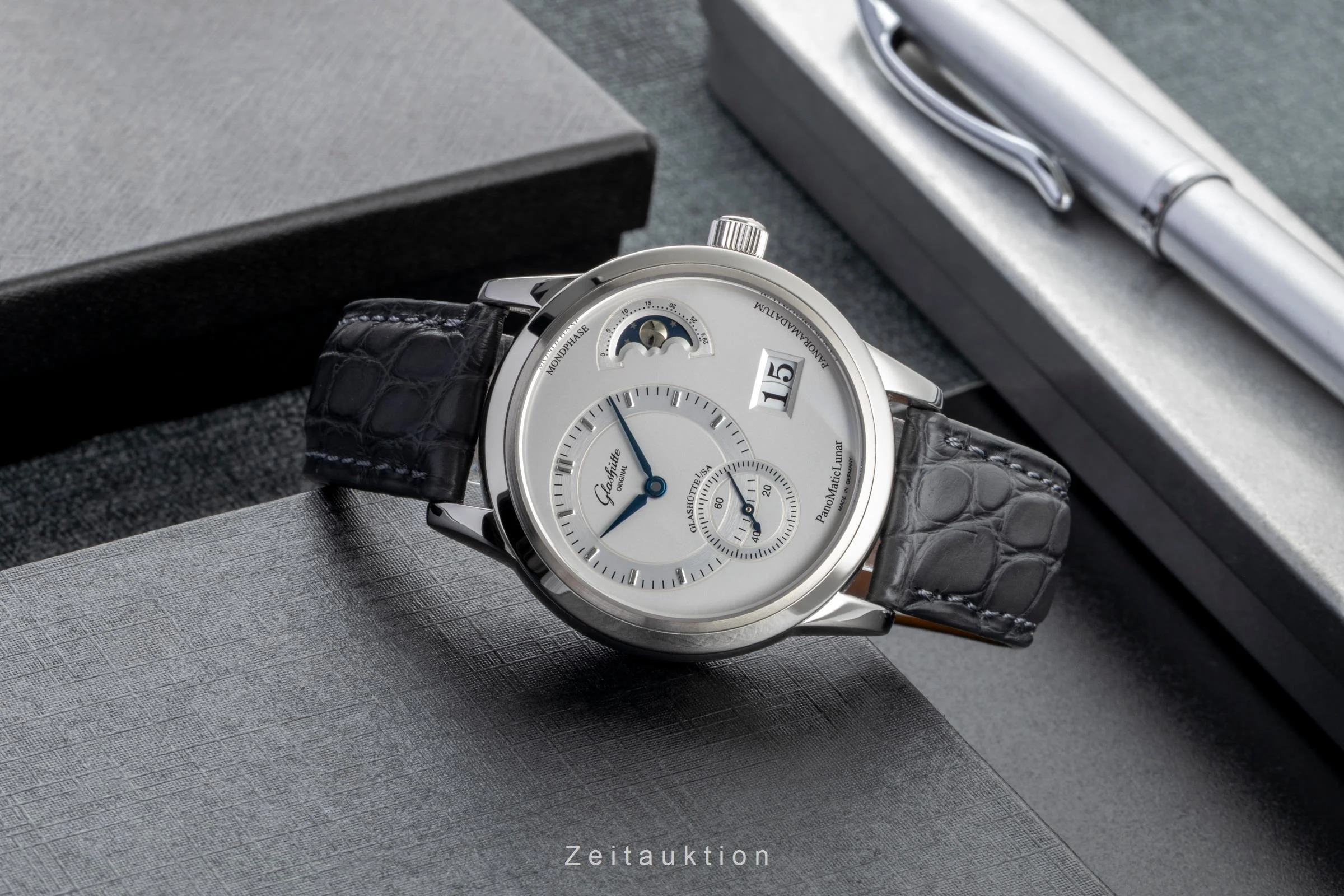 Glashütte PanoMaticLunar steel automatic men's watch 1-90-02-02-02-04  [2600664] - Image 3