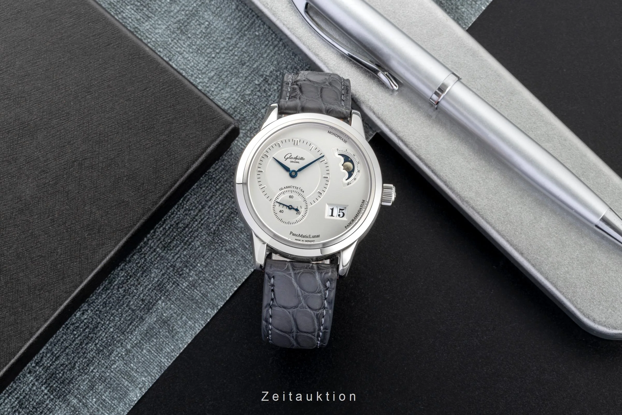 Glashütte PanoMaticLunar steel automatic men's watch 1-90-02-02-02-04  [2600664] - Image 4