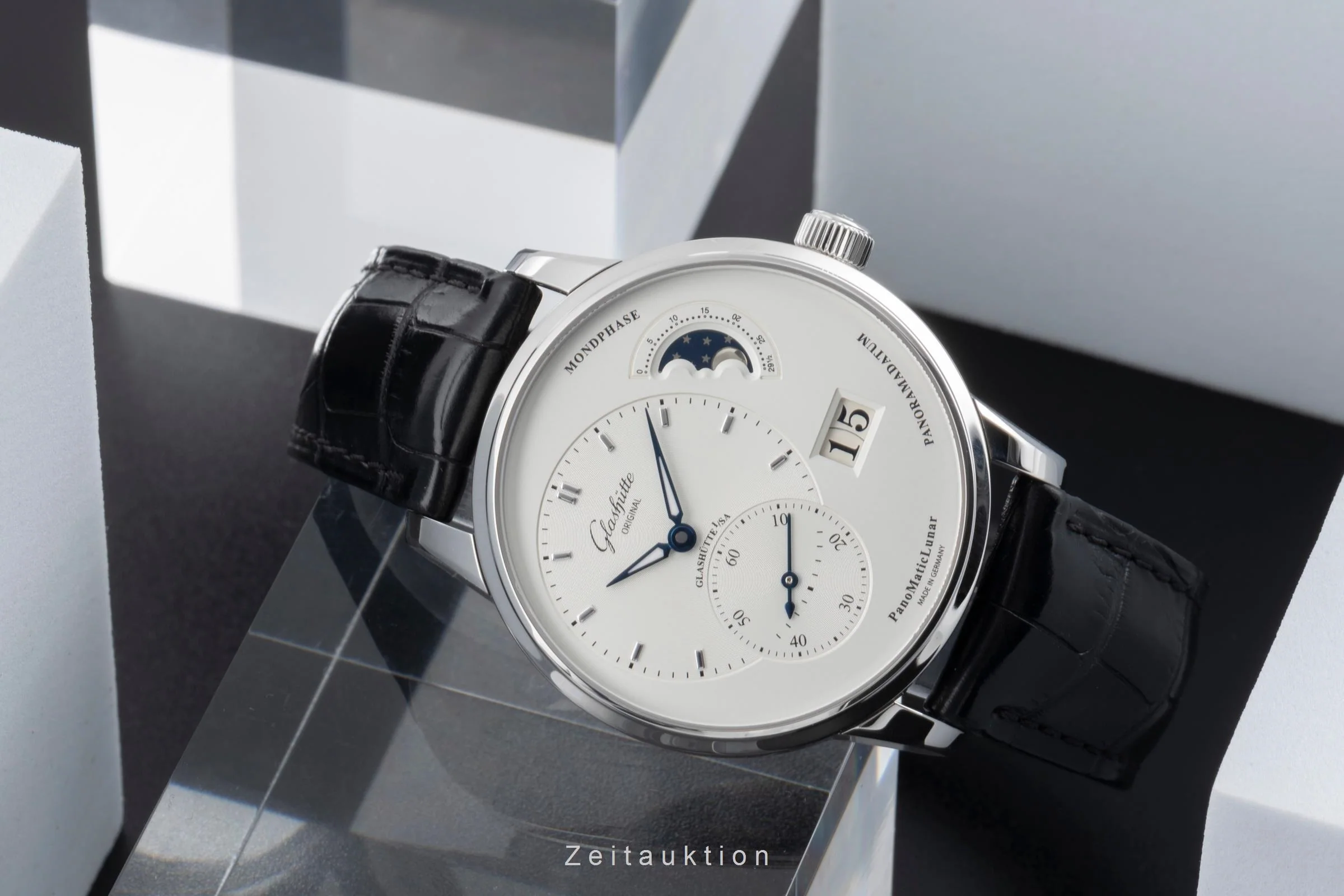 Glashütte PanoMaticLunar steel automatic men's watch 1-90-02-42-32-05 LP: 11800EUR  [2504772] - Image 3