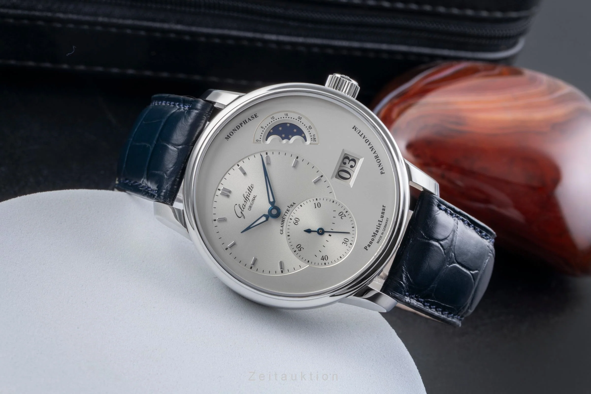 Glashütte PanoMaticLunar steel automatic men's watch 1-90-02-42-32 LP: 11400EUR  [2505729] - Image 3
