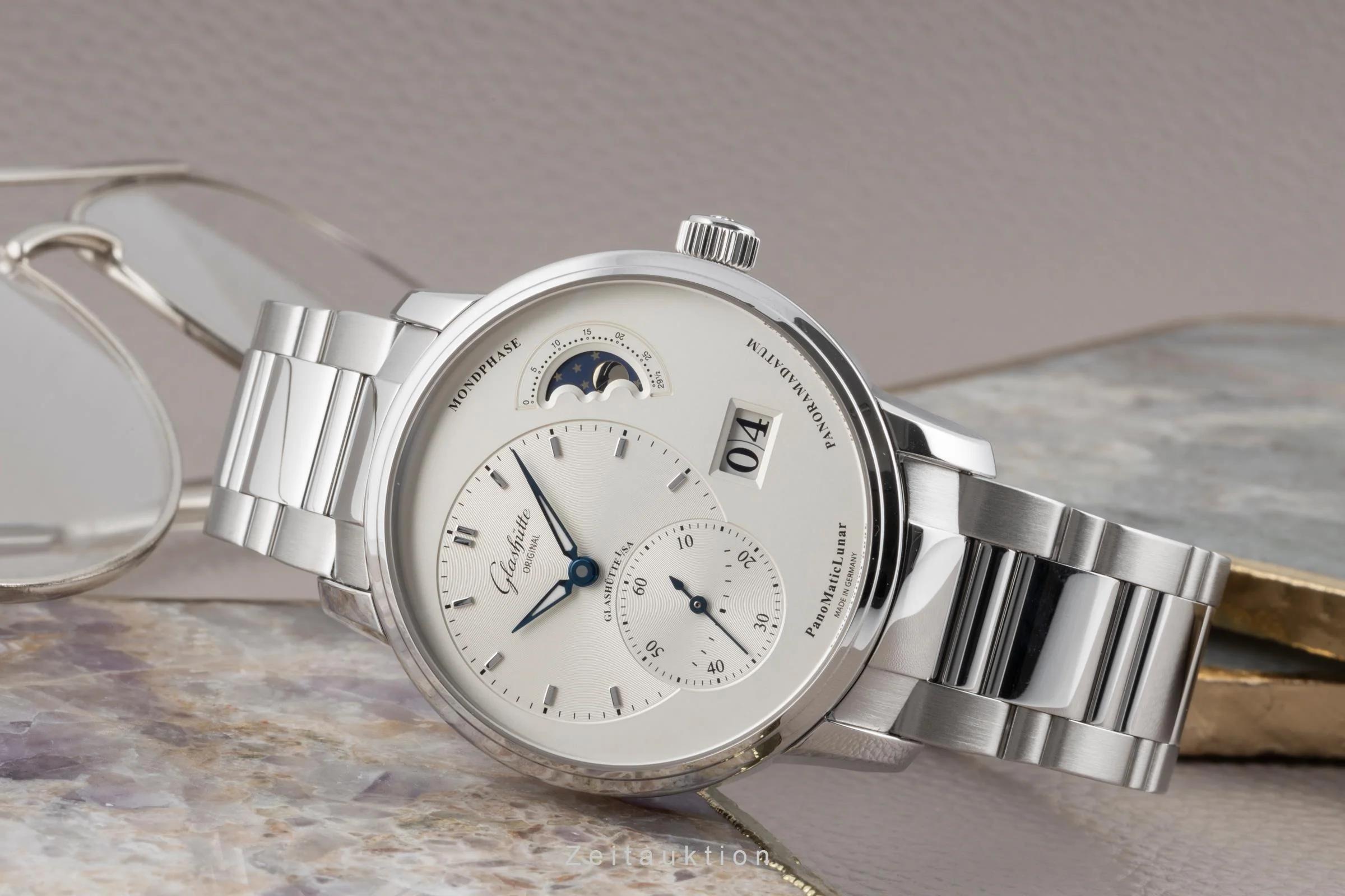 Glashütte PanoMaticLunar steel automatic men's watch 90.02.42.32.24  [2504315] - Image 3