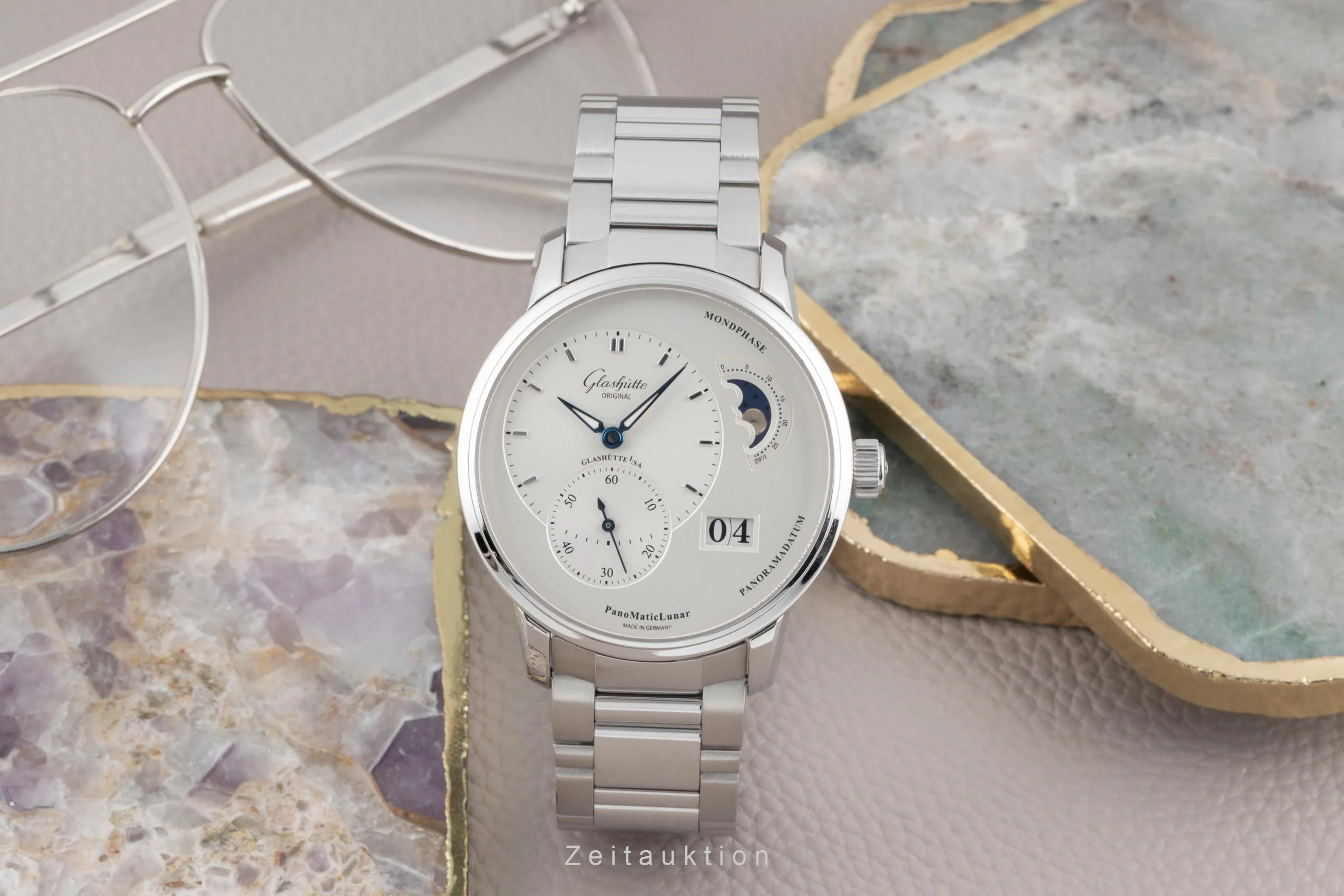 Glashütte PanoMaticLunar steel automatic men's watch 90.02.42.32.24  [2504315] - Image 4