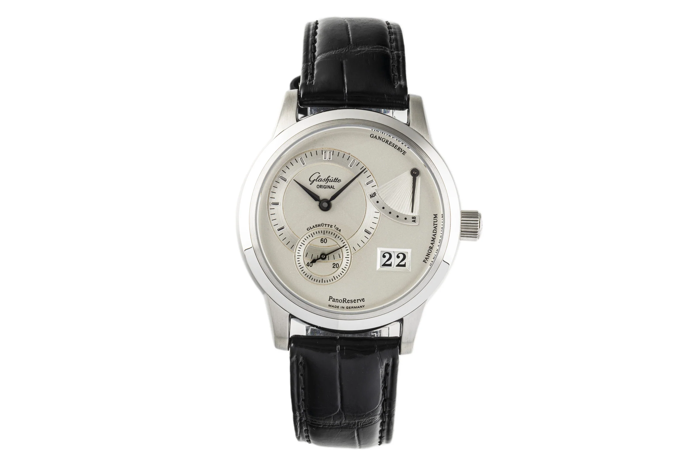 Glashütte PanoReserve steel manual winding men's watch 65-01-02-02-04  [2300978] - Image 4