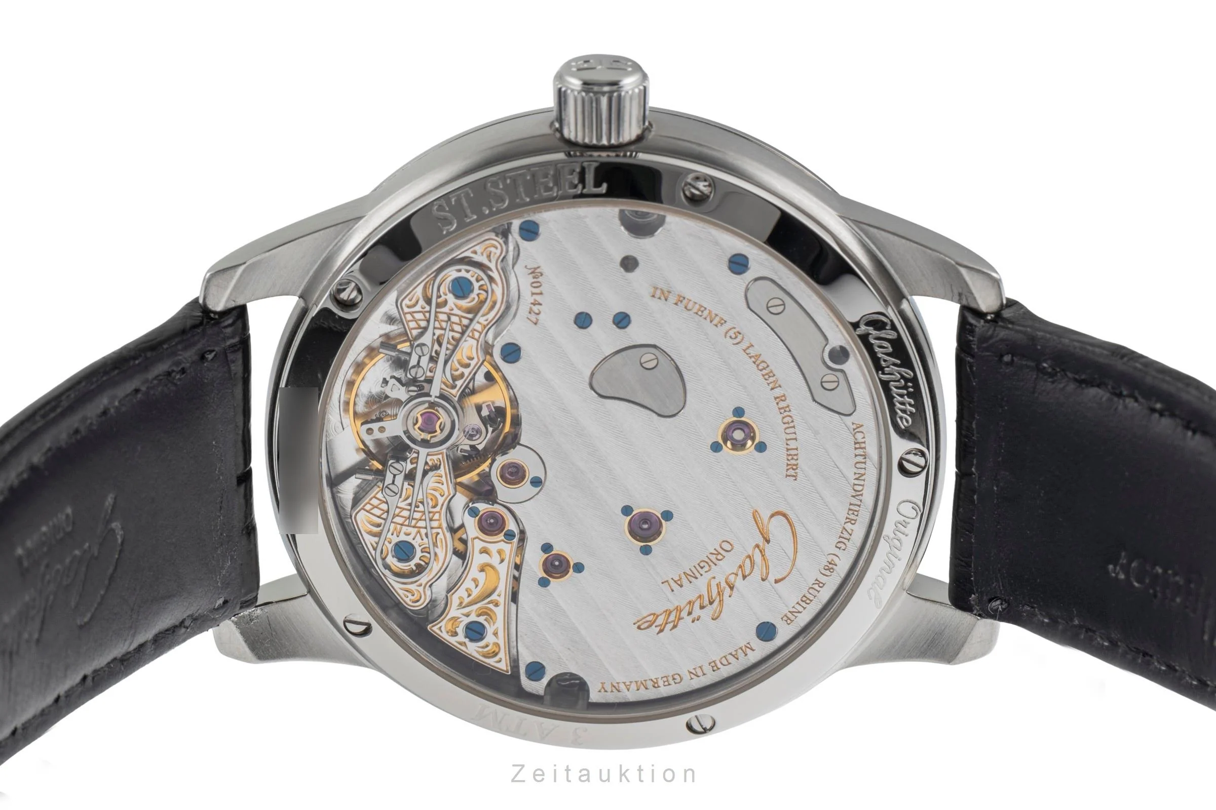 Glashütte PanoReserve steel manual winding men's watch 65-01-02-02-04  [2503632] - Image 11