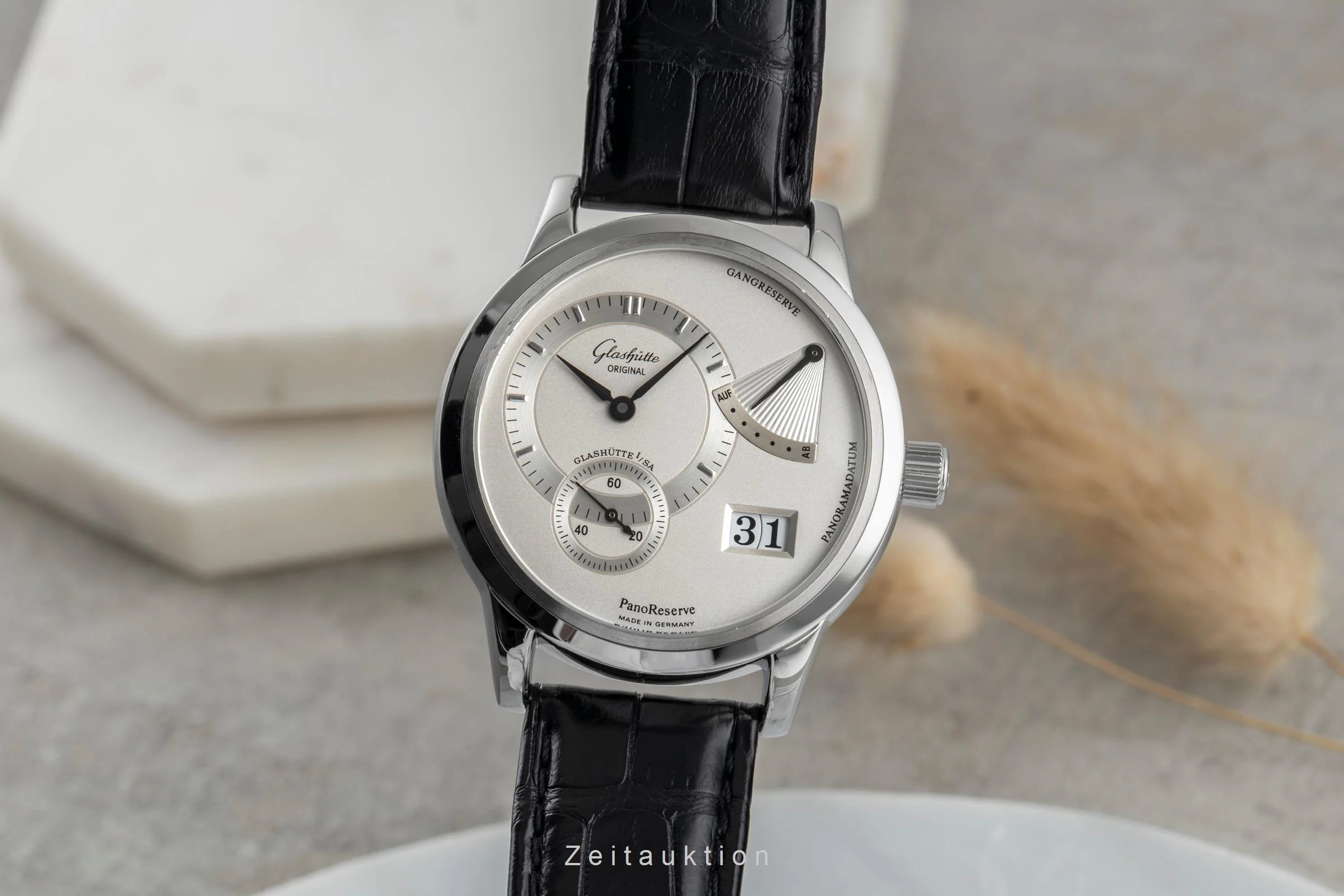 Glashütte PanoReserve steel manual winding men's watch 65-01-02-02-04  [2503632] - Image 2