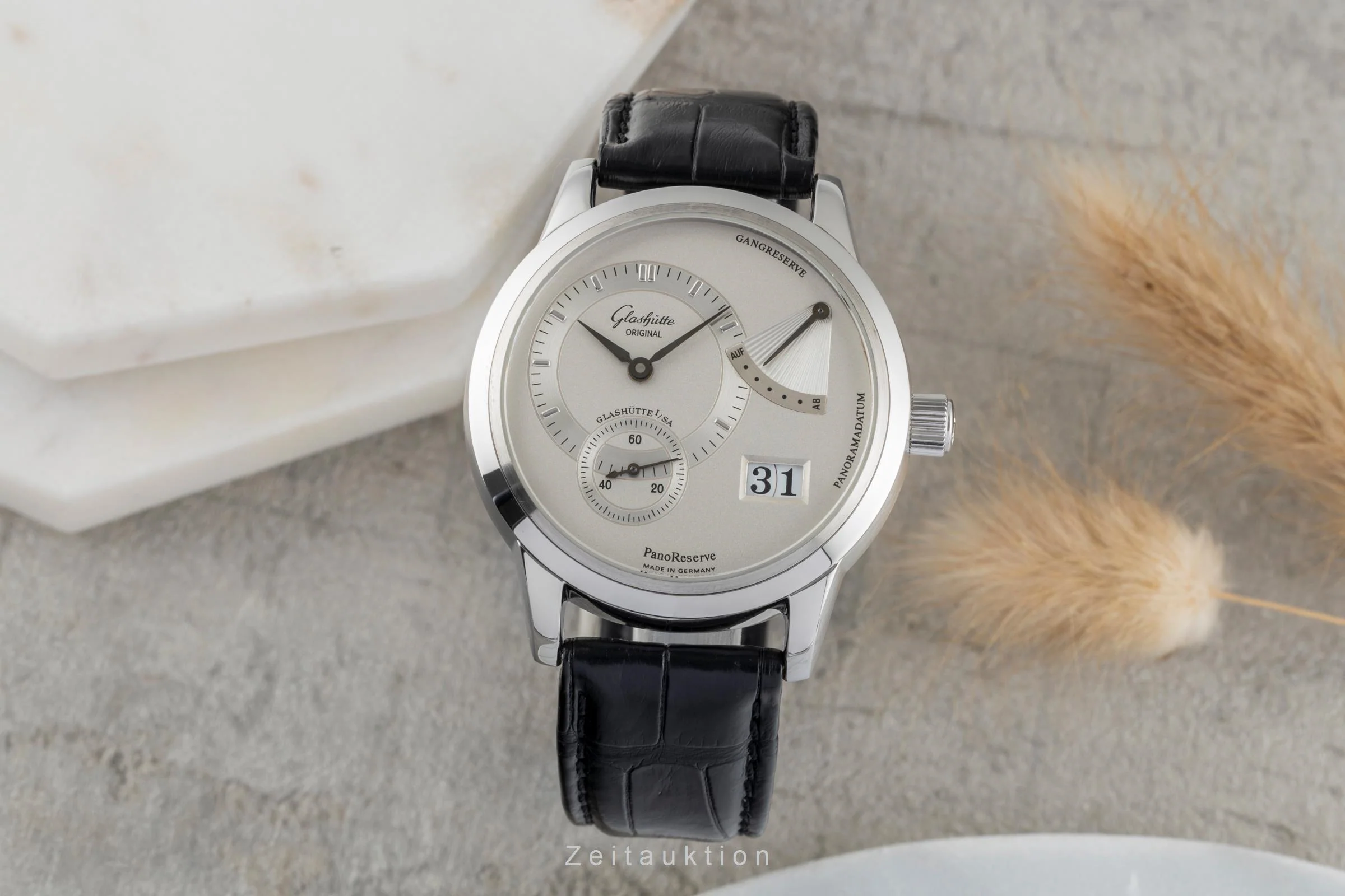 Glashütte PanoReserve steel manual winding men's watch 65-01-02-02-04  [2503632] - Image 4