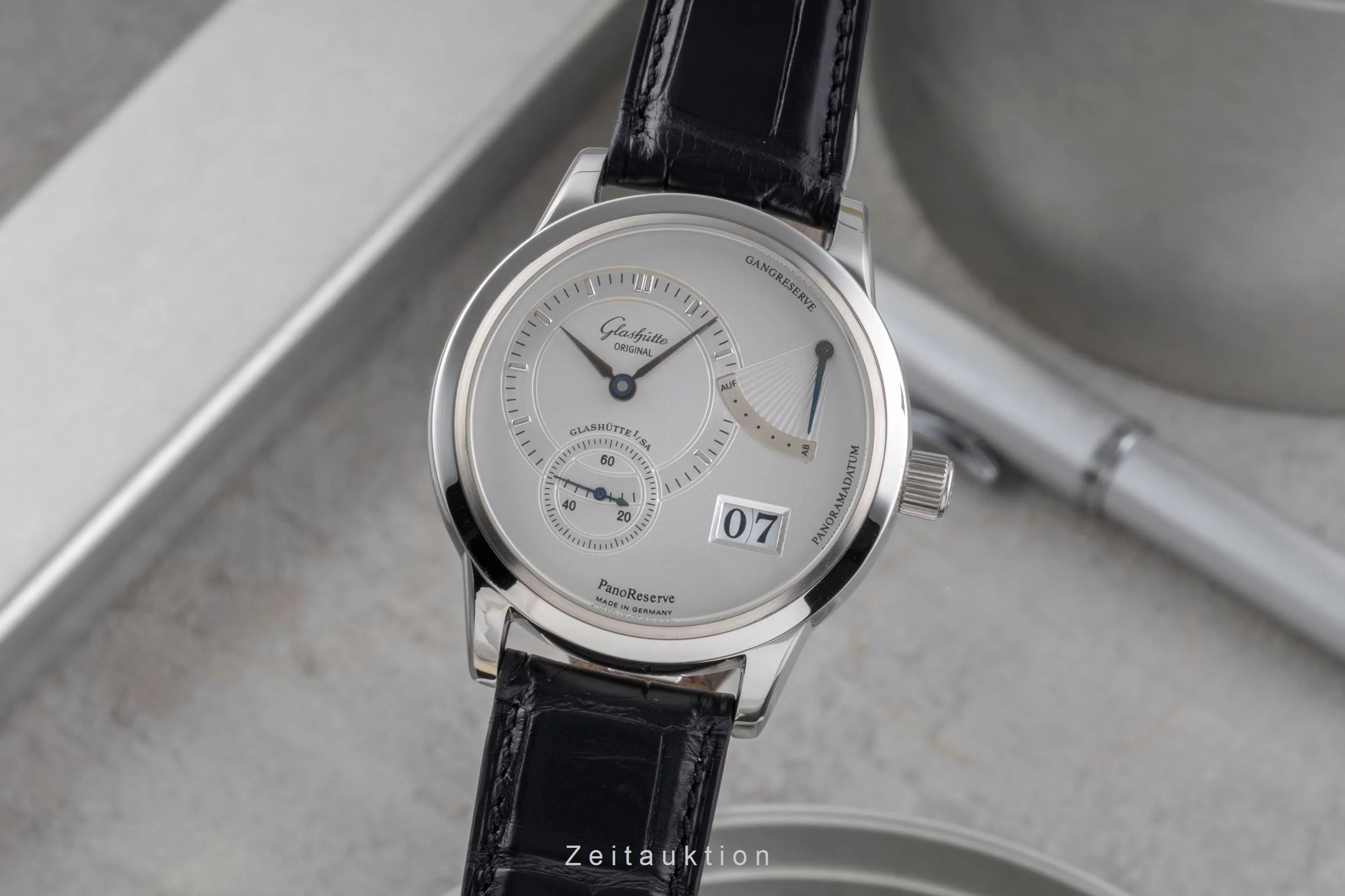 Glashütte PanoReserve steel manual winding men's watch 65-01-02-02-04	  [2505524] - Image 2