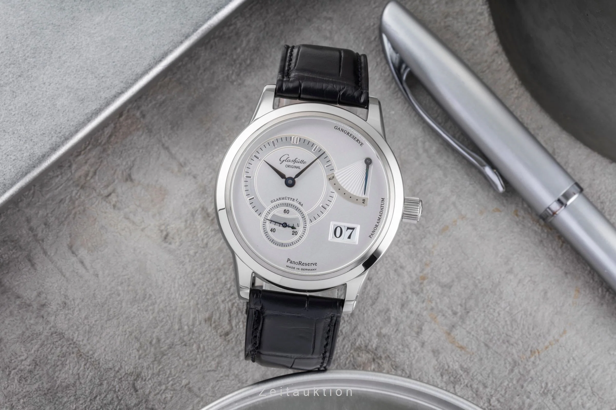 Glashütte PanoReserve steel manual winding men's watch 65-01-02-02-04	  [2505524] - Image 4