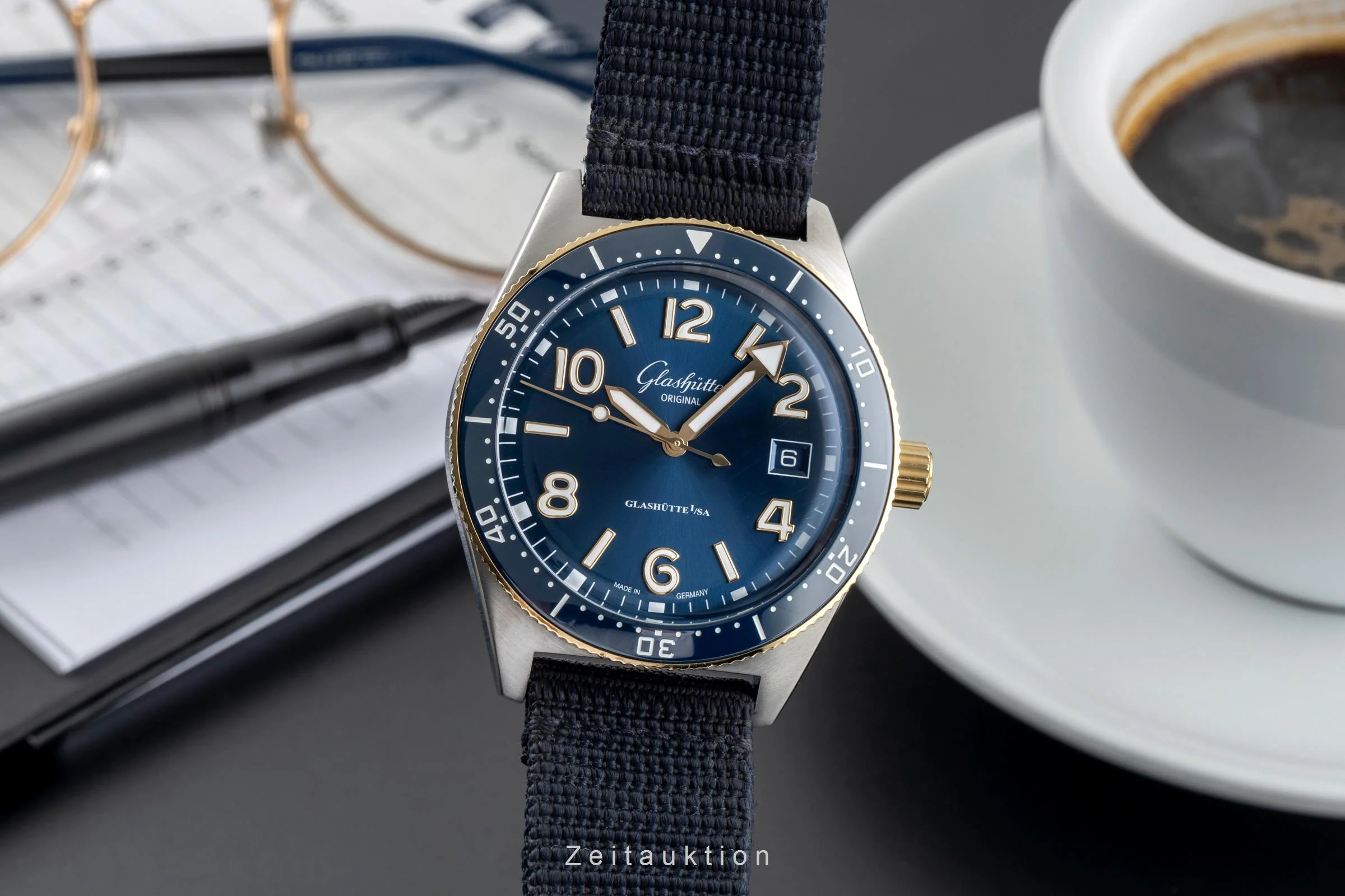 Glashütte SeaQ steel / gold automatic men's watch 1-39-11-10-90-34 LP: 13800EUR  [2504422] - Image 2