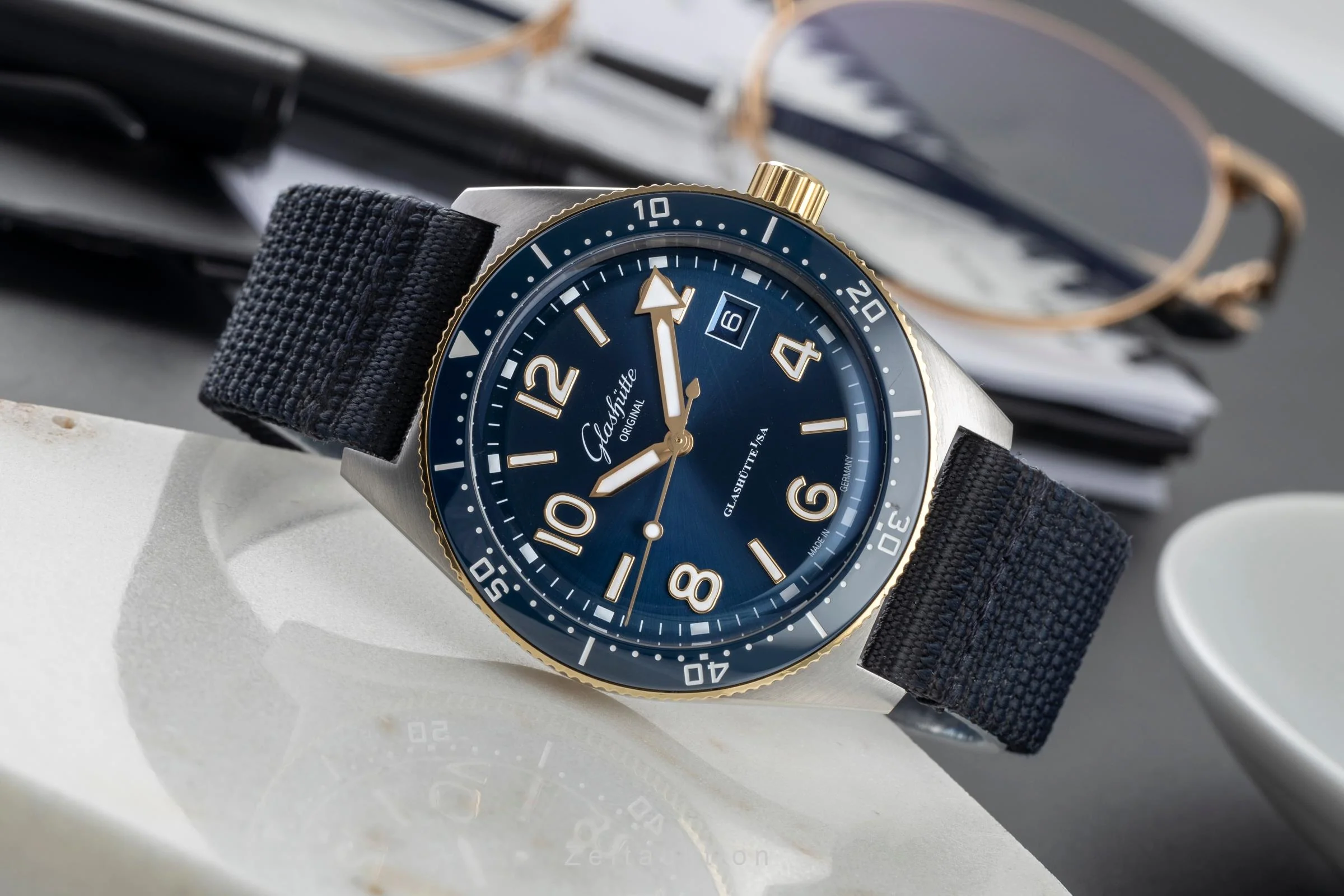 Glashütte SeaQ steel / gold automatic men's watch 1-39-11-10-90-34 LP: 13800EUR  [2504422] - Image 3