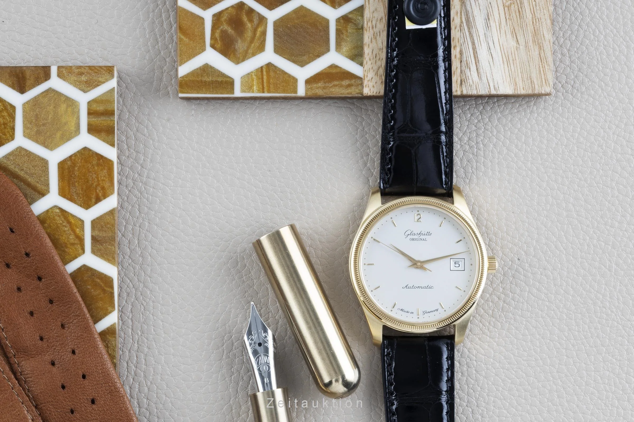 Glashütte Senator 18 ct gold automatic men's watch 10-33-04-02-04  [2203739] - Image 2