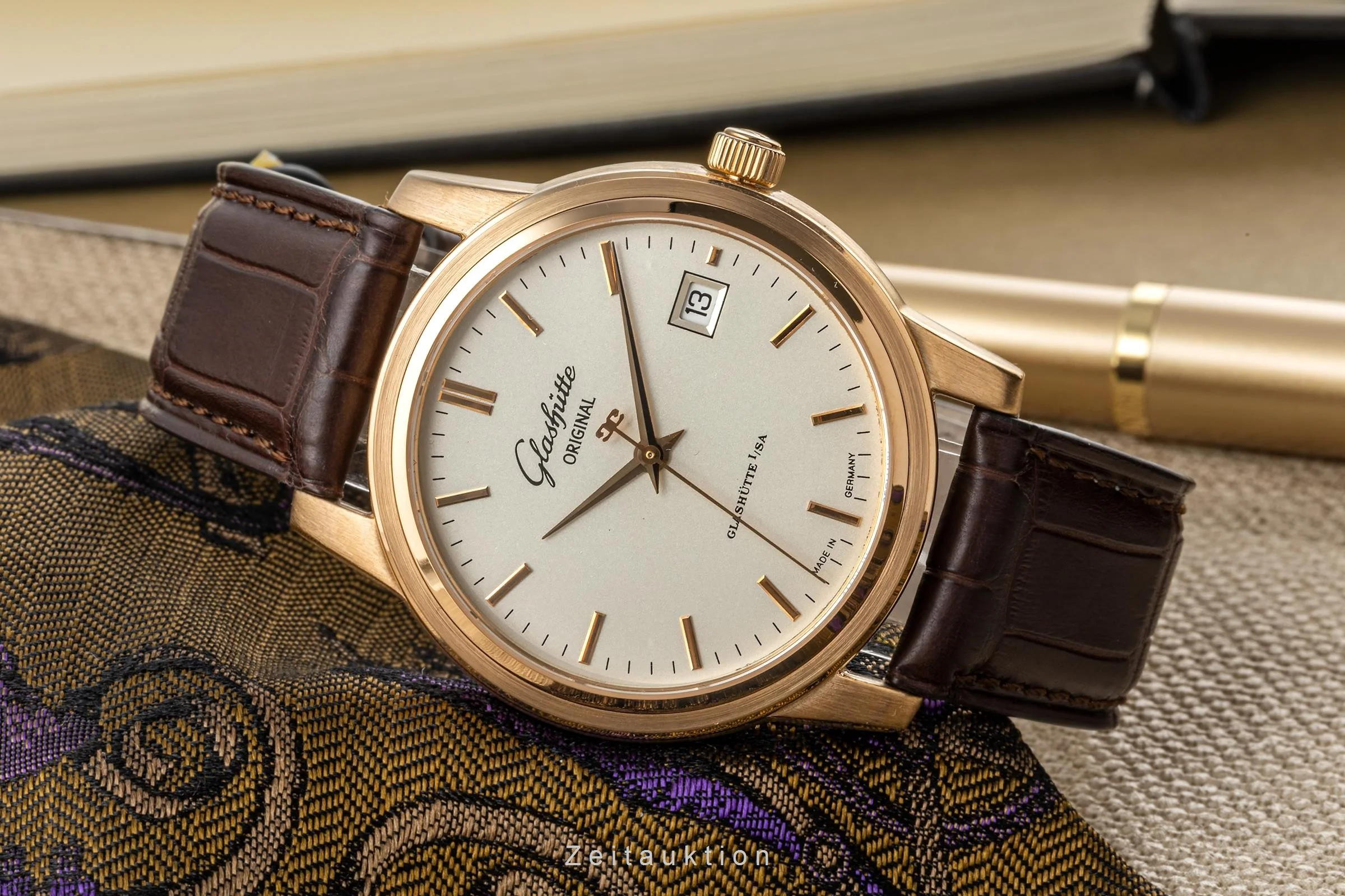 Glashütte Senator 18 ct gold automatic men's watch 39-11-12-12-04  [2305376] - Image 2