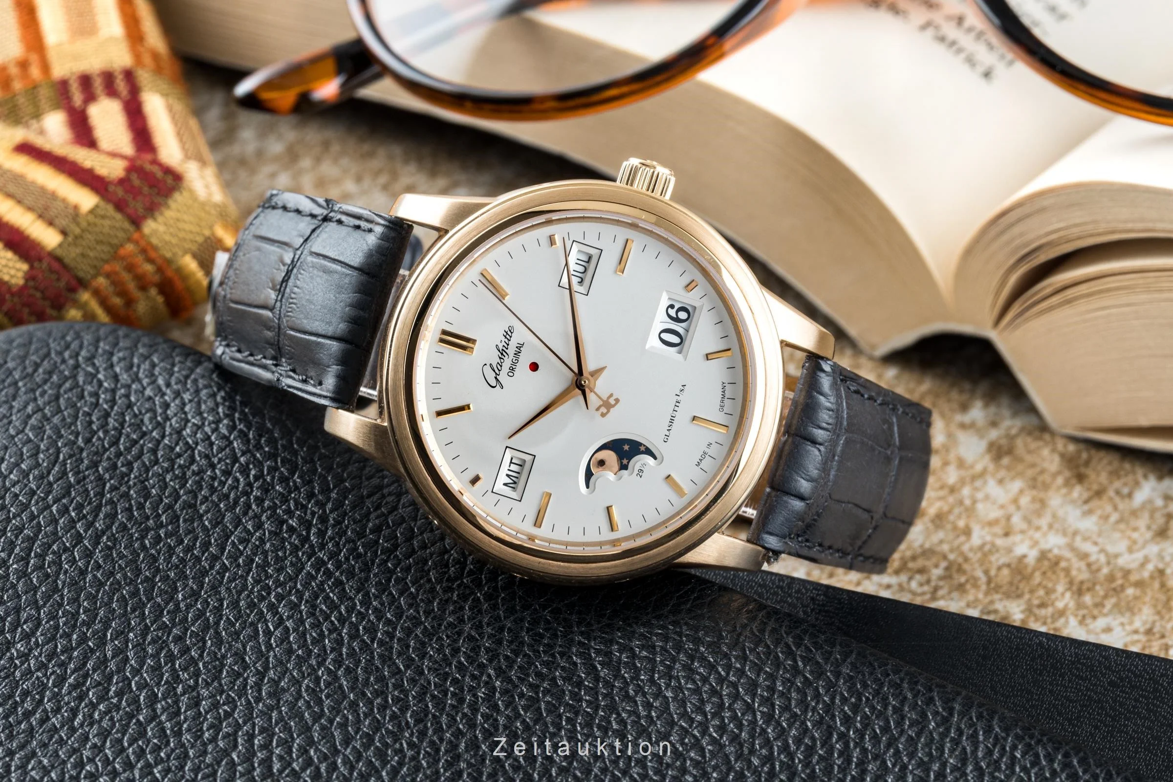 Glashütte Senator 18 ct red gold automatic men's watch 39-50-01-11-04  [2203670] - Image 2