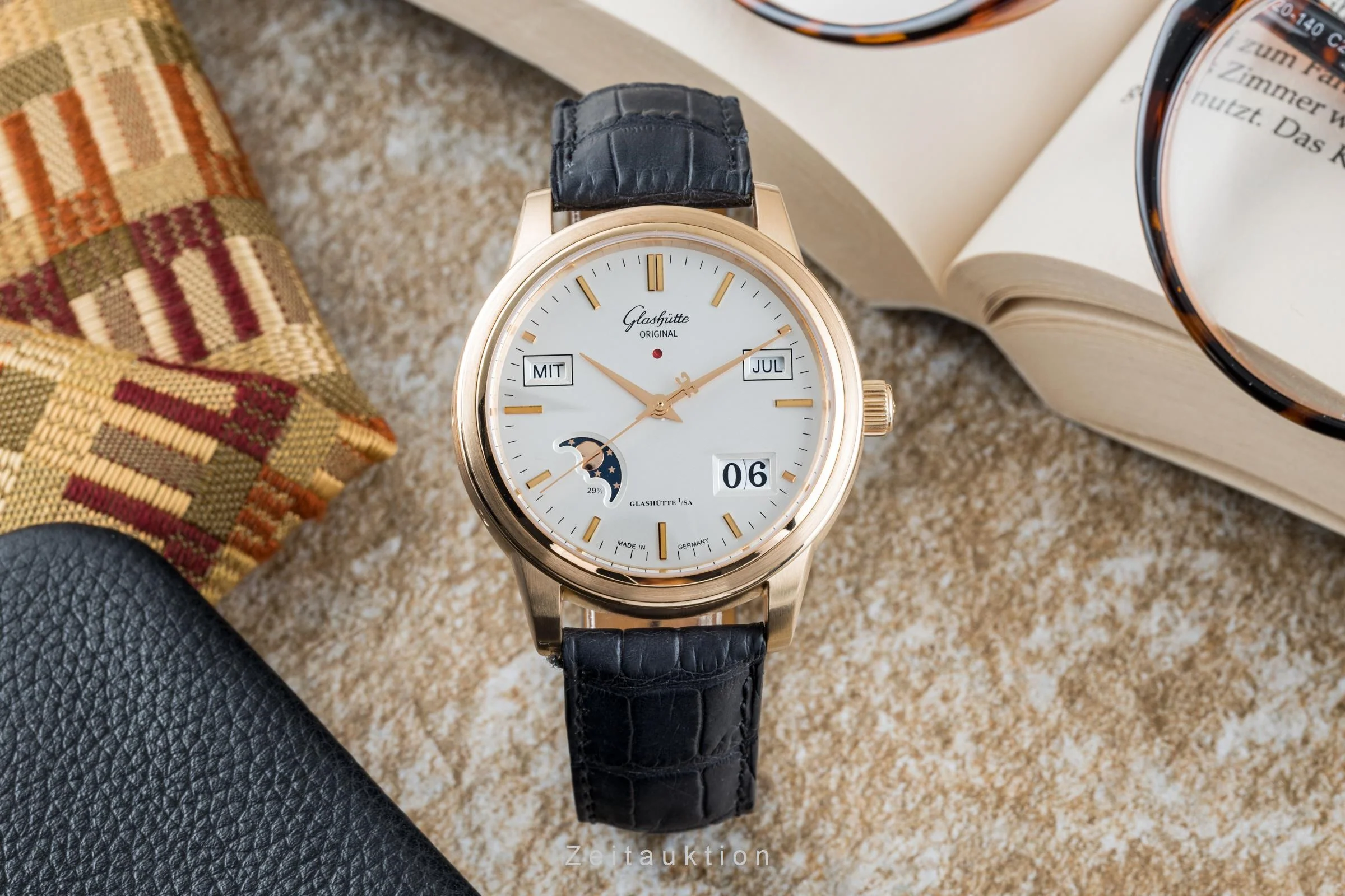 Glashütte Senator 18 ct red gold automatic men's watch 39-50-01-11-04  [2203670] - Image 3