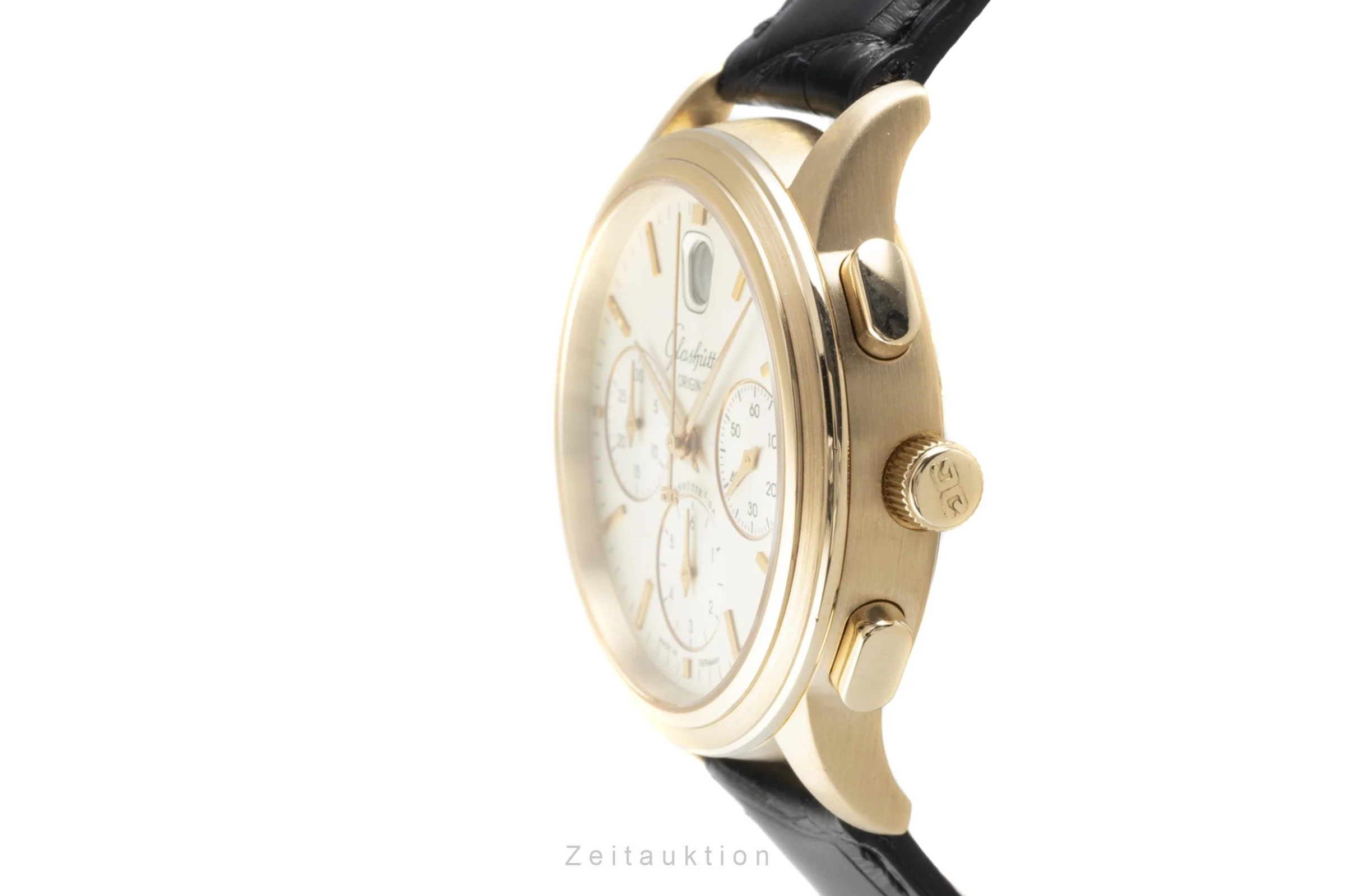 Glashütte Senator chronograph 18 ct gold automatic men's watch 39-32-12-12-04 LP: 26700EUR  [2108839] - Image 6