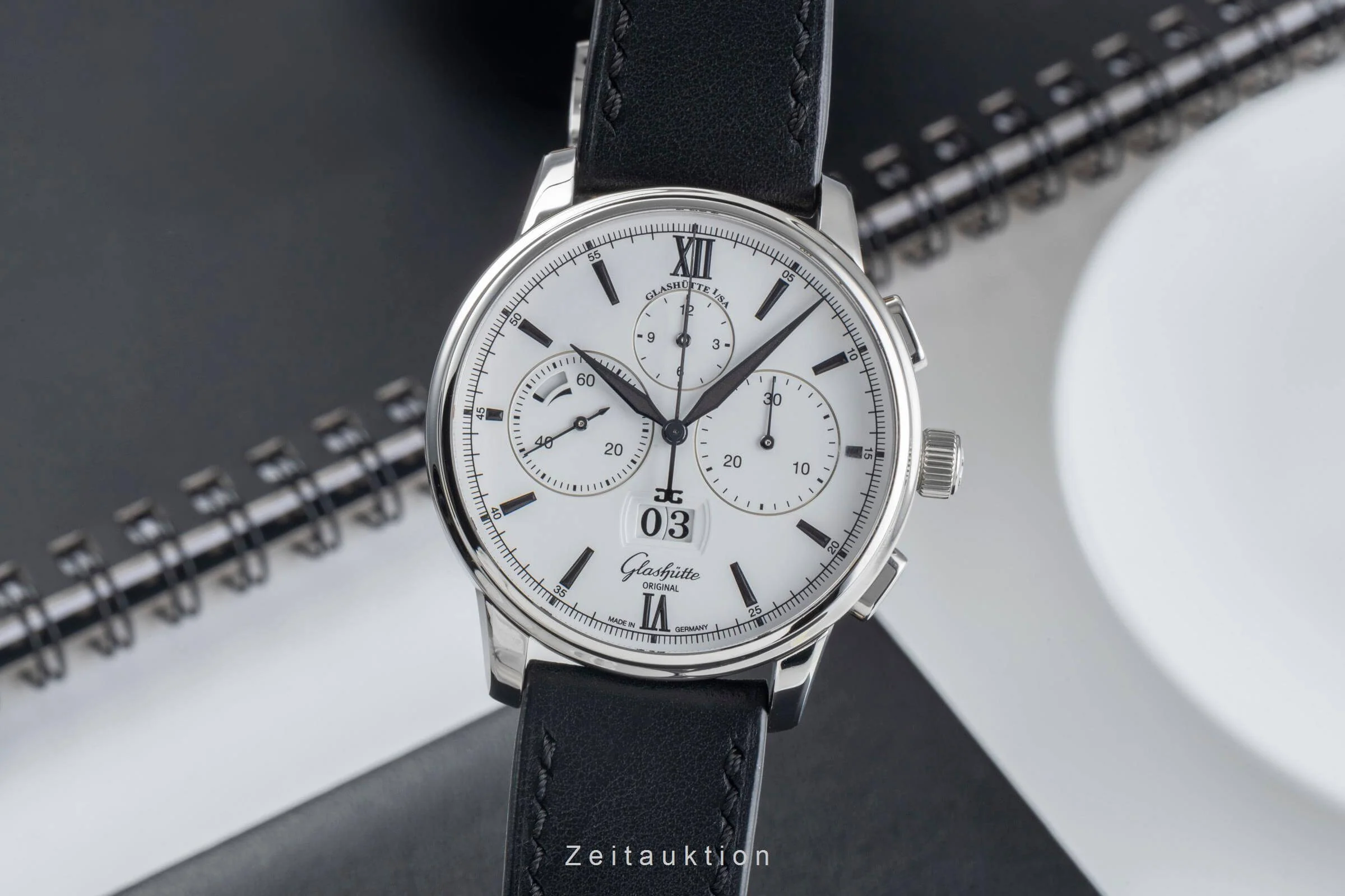 Glashütte Senator chronograph steel automatic men's watch 1-37-01-05-02-35 LP: 15200EUR  [2500019] - Image 2