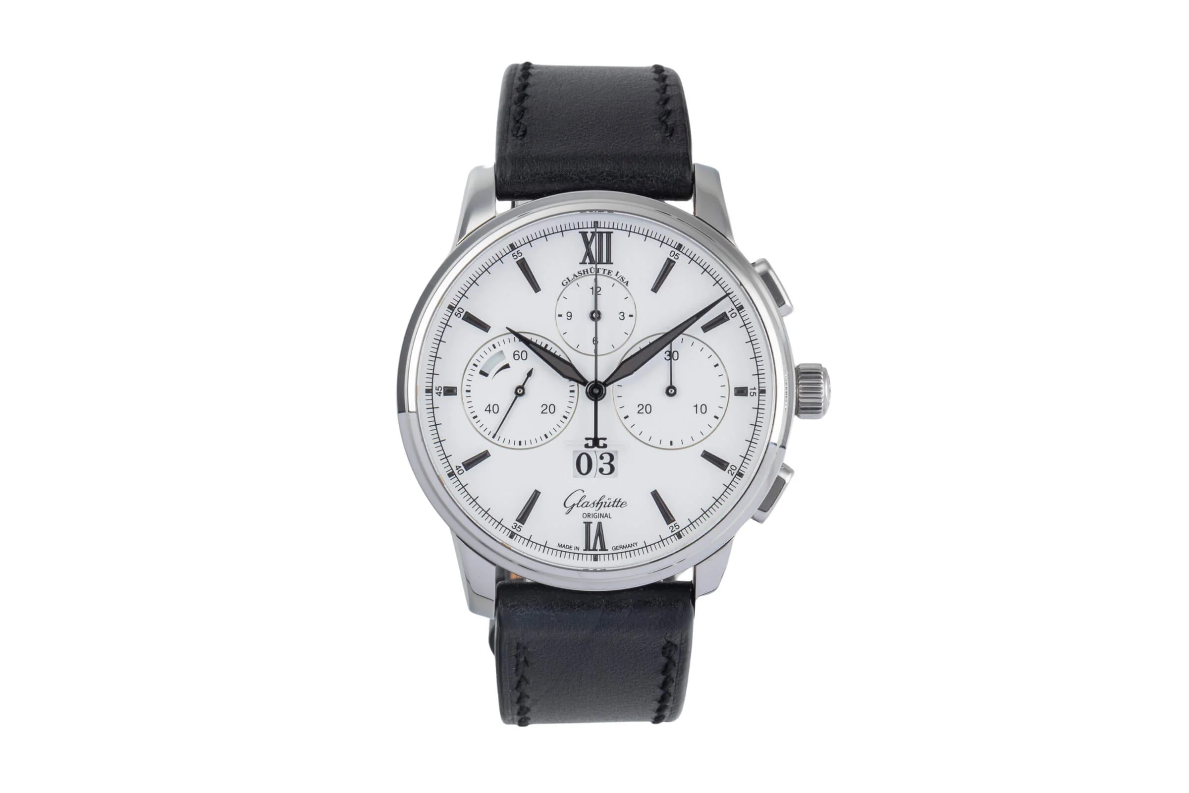 Glashütte Senator chronograph steel automatic men's watch 1-37-01-05-02-35 LP: 15200EUR  [2500019] - Image 5