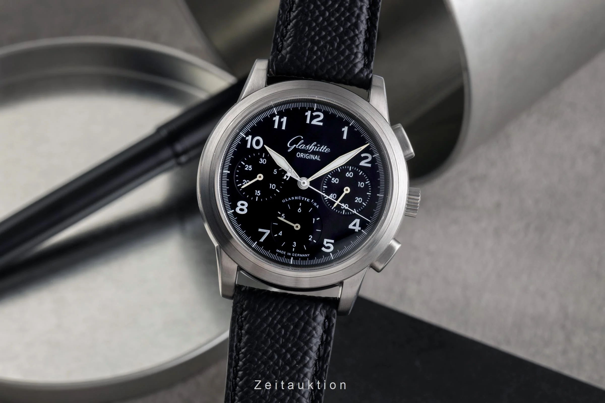 Glashütte Senator chronograph steel automatic men's watch 1-39-31-13-17-04	  [2503655] - Image 2