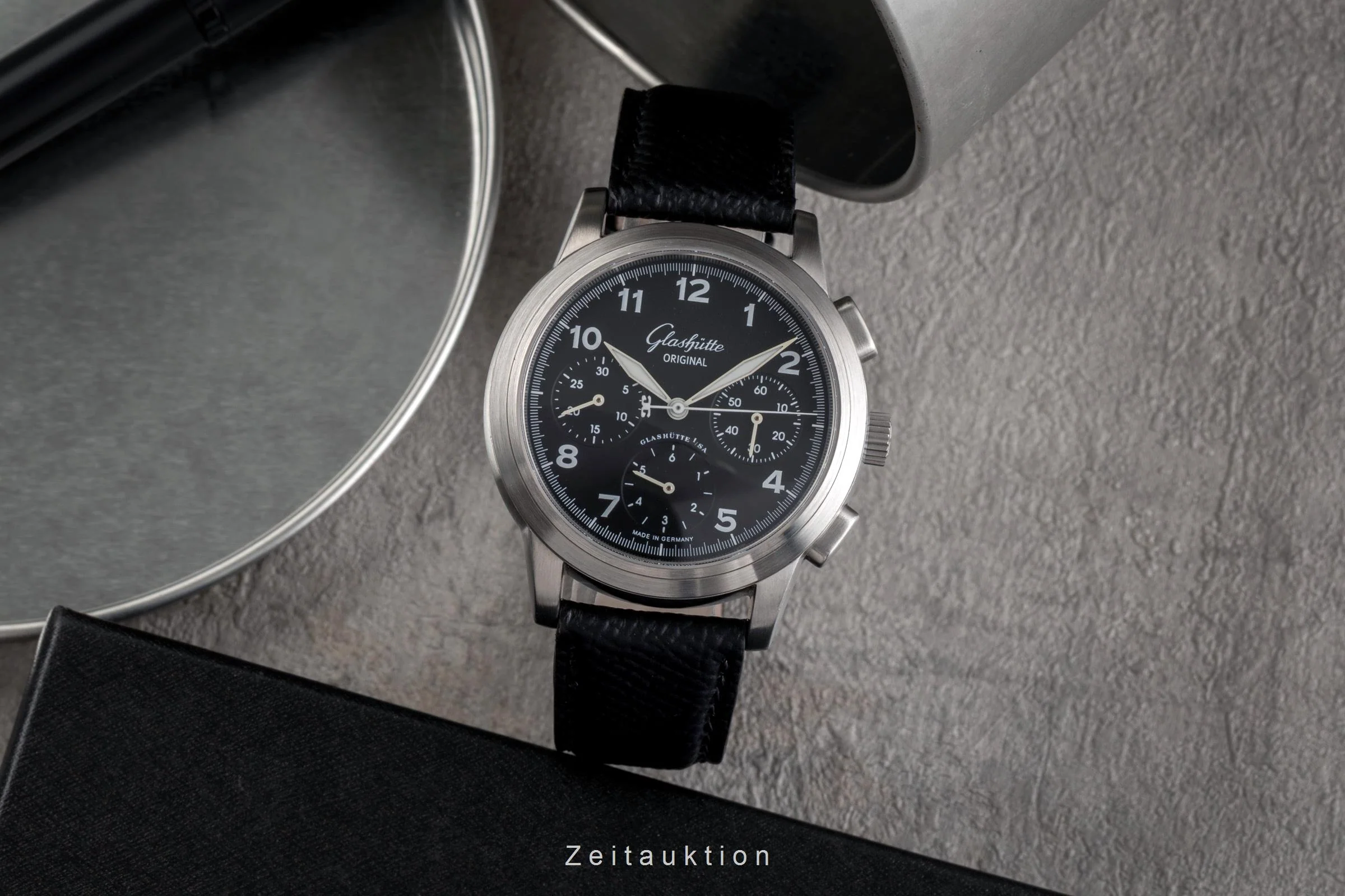 Glashütte Senator chronograph steel automatic men's watch 1-39-31-13-17-04	  [2503655] - Image 4