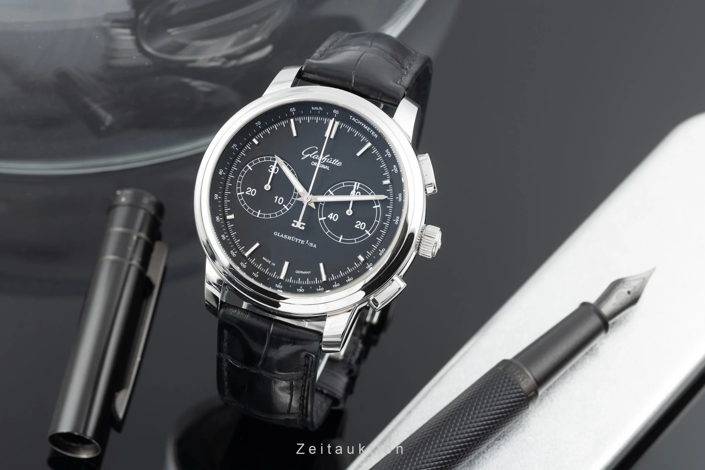 Glashütte Senator chronograph steel automatic men's watch 1-39-34-20-42-04 LP: 7800EUR  [2204279] - Image 2