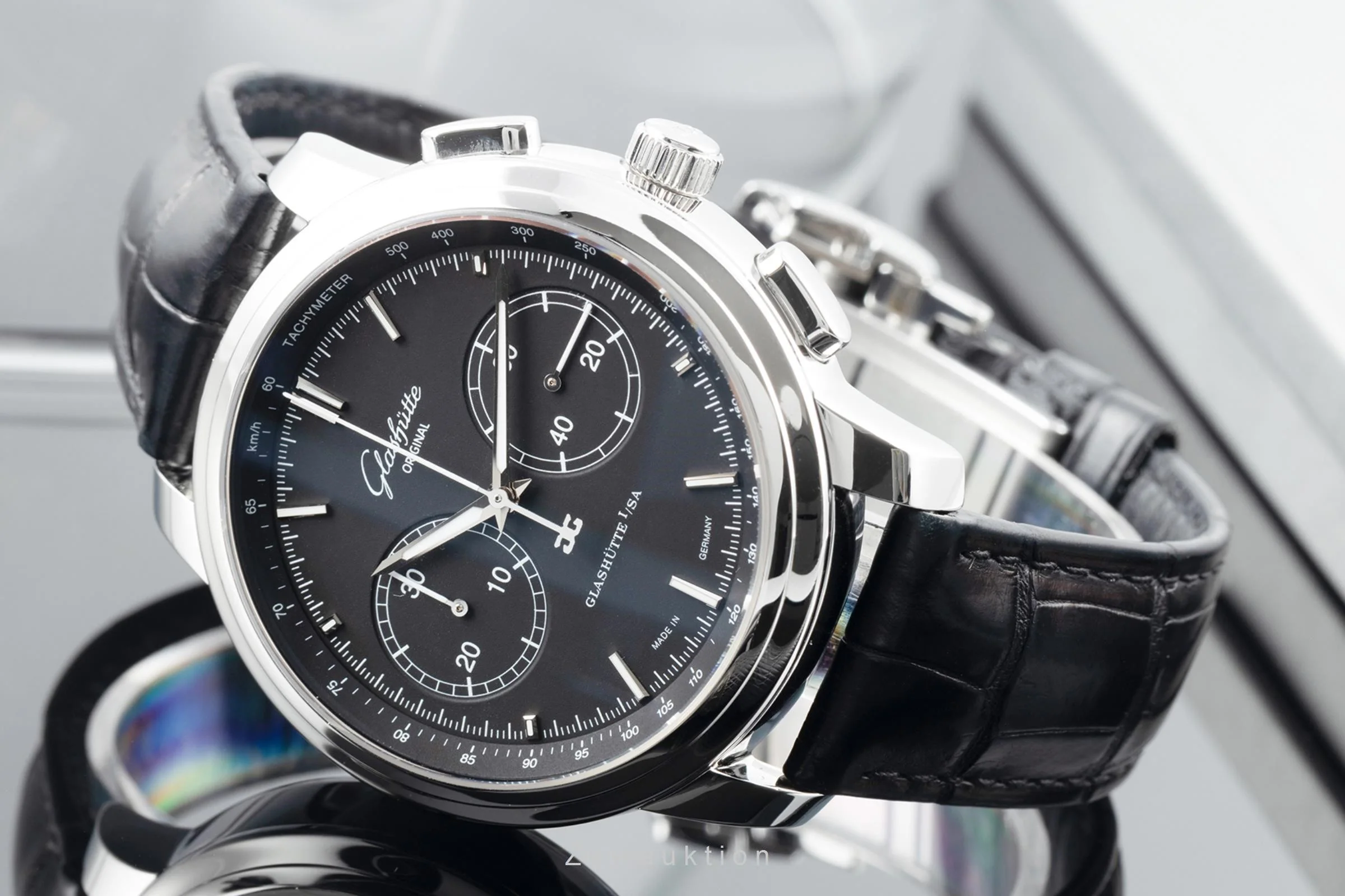 Glashütte Senator chronograph steel automatic men's watch 1-39-34-20-42-04 LP: 7800EUR  [2204279] - Image 3