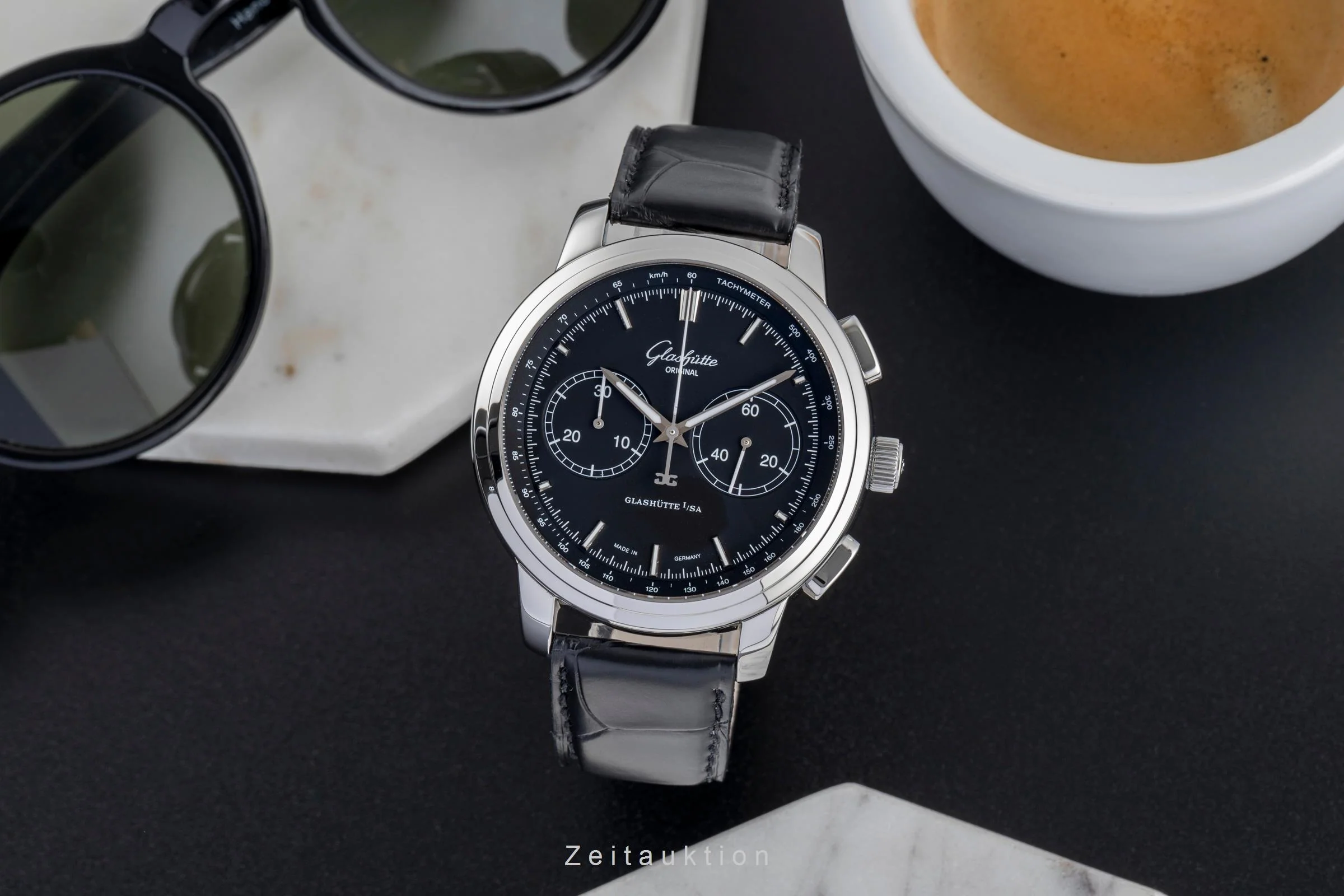 Glashütte Senator chronograph steel automatic men's watch 1-39-34-20-42-04  [2502532] - Image 4