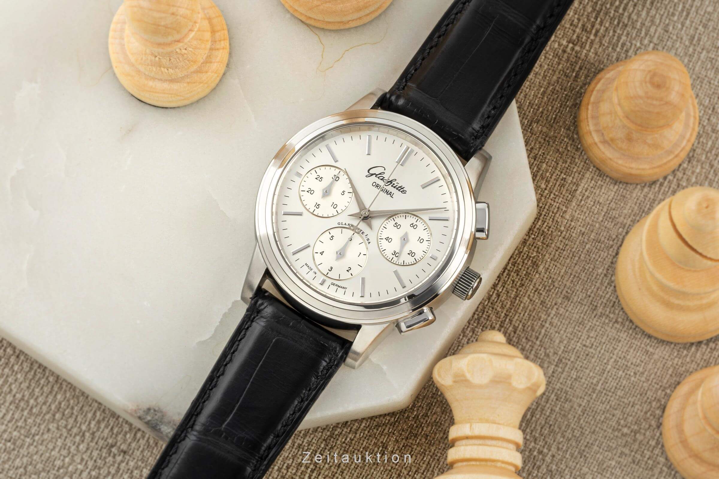 Glashütte Senator chronograph steel automatic men's watch 39-31-11-13-04  [2402557] - Image 3