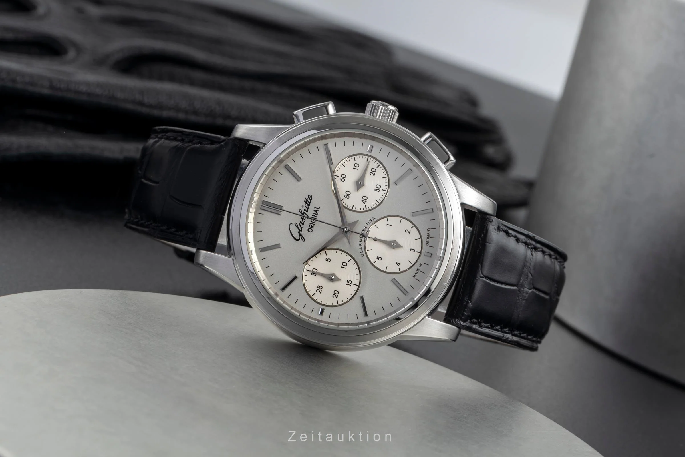 Glashütte Senator chronograph steel automatic men's watch 39-31-11-13-04  [2502225] - Image 3