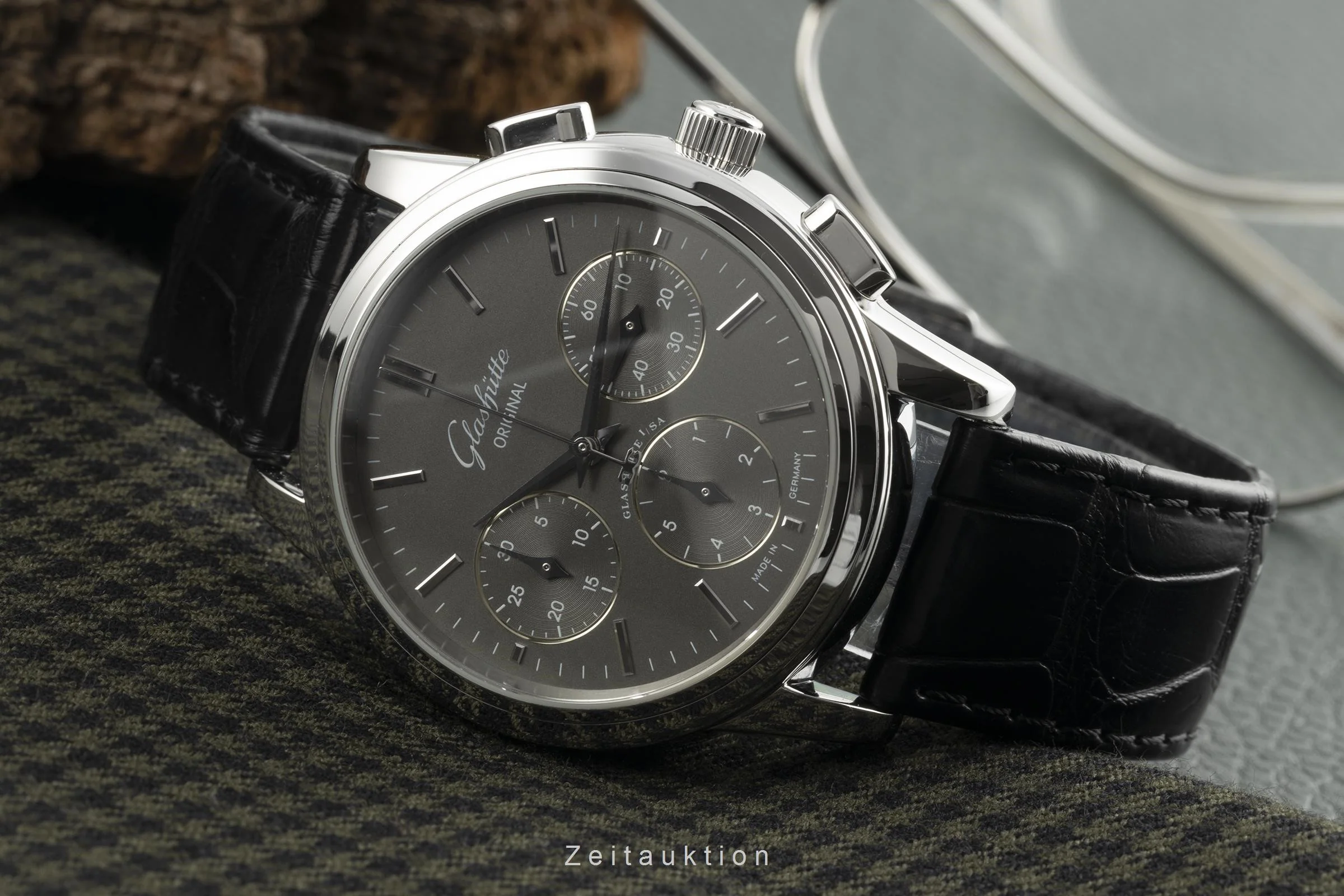 Glashütte Senator chronograph steel automatic men's watch 39-31-14-23-04 LP: 8200EUR  [2206236] - Image 2
