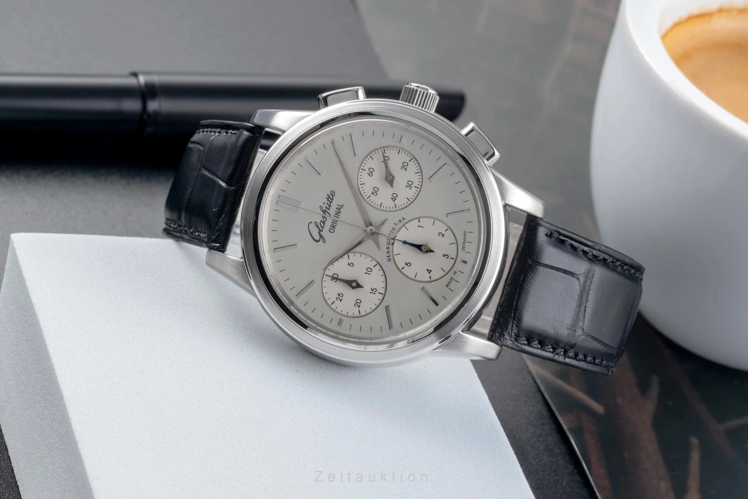Glashütte Senator chronograph steel automatic men's watch 39-31-14-23-04  [2501228] - Image 3
