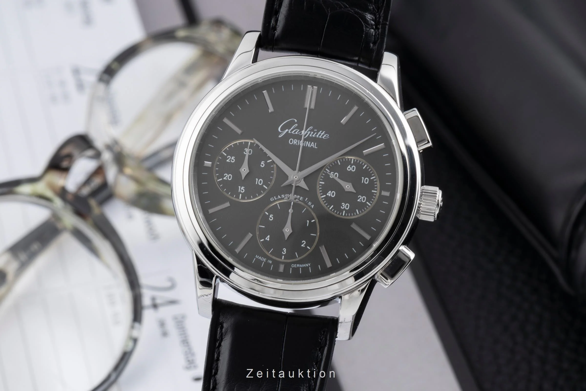 Glashütte Senator chronograph steel automatic men's watch 39-31-14-23-04  [2503763] - Image 2