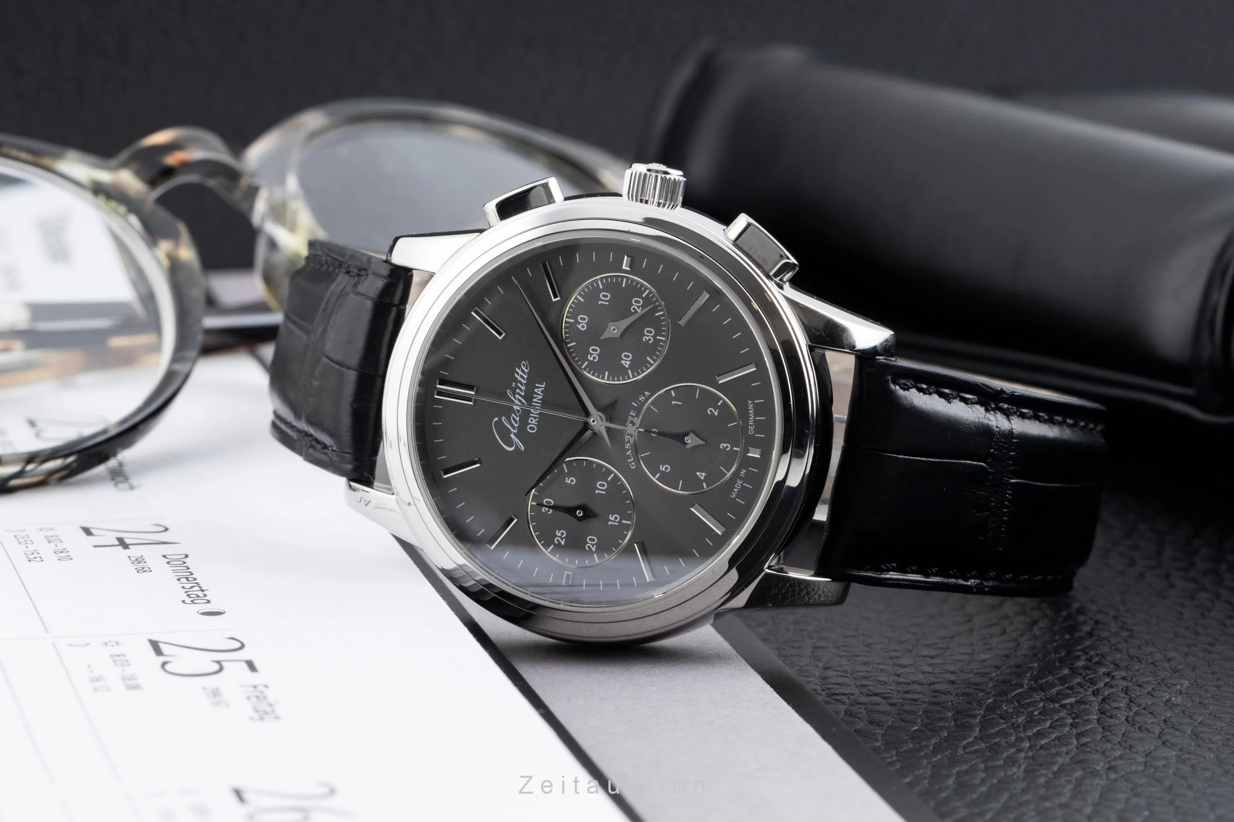 Glashütte Senator chronograph steel automatic men's watch 39-31-14-23-04  [2503763] - Image 3