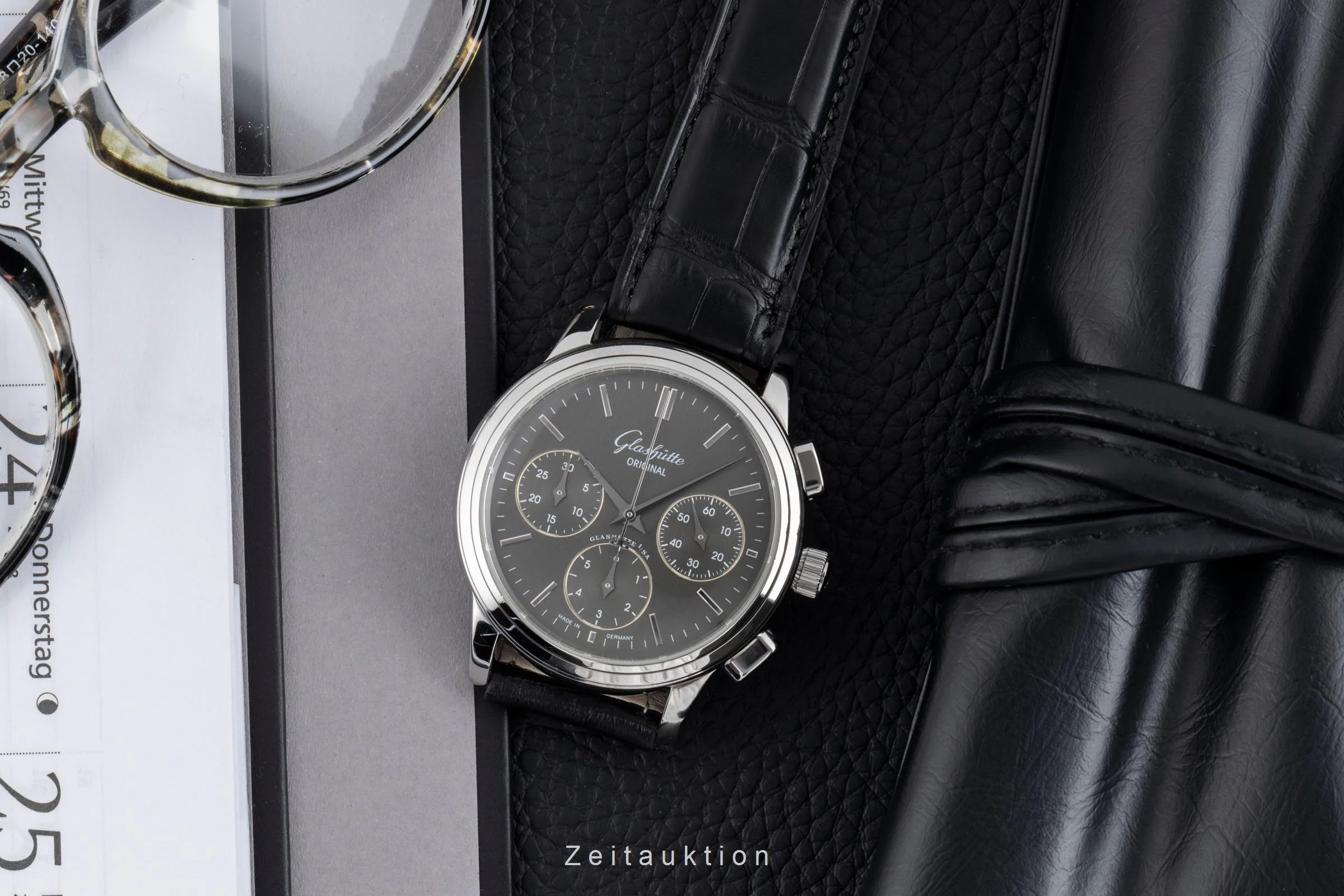 Glashütte Senator chronograph steel automatic men's watch 39-31-14-23-04  [2503763] - Image 4
