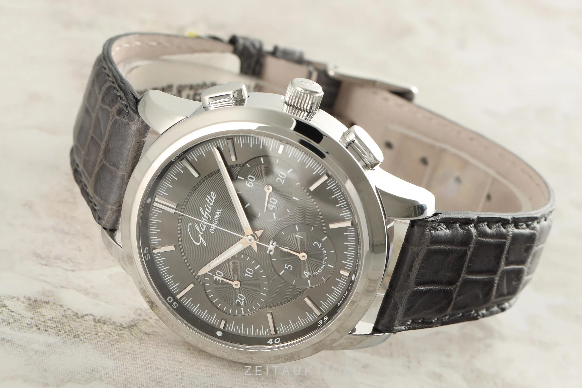Glashütte Senator chronograph steel automatic men's watch 39-31-34-42-04 LP: 7000EUR  [2104259] - Image 2