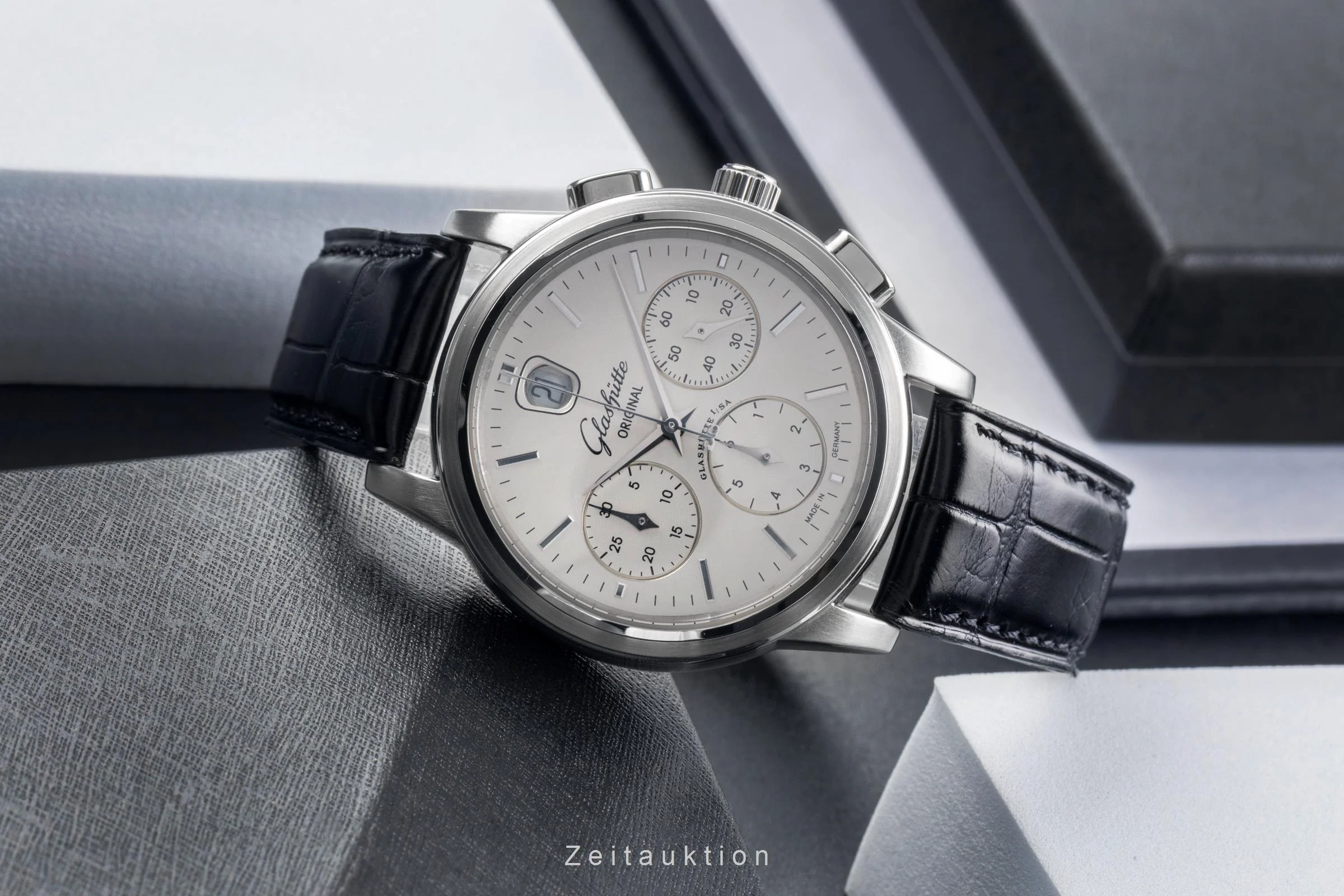 Glashütte Senator chronograph steel automatic men's watch 39-32-11-13-04  [2502210] - Image 3