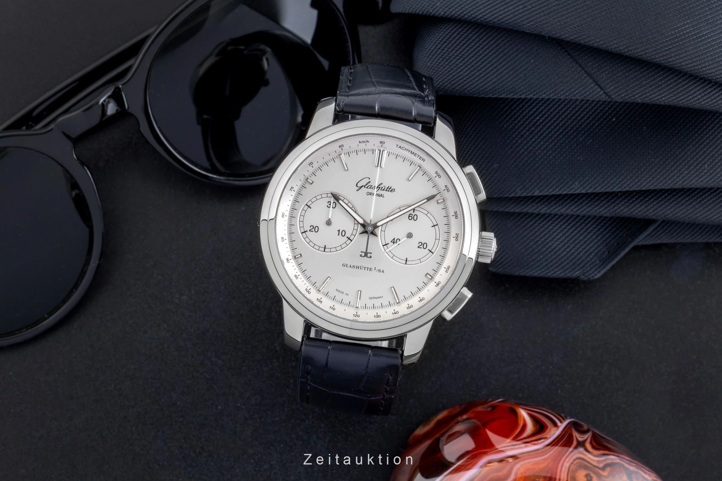 Glashütte Senator chronograph steel automatic men's watch 39-34-21-42-04  [2502618] - Image 4