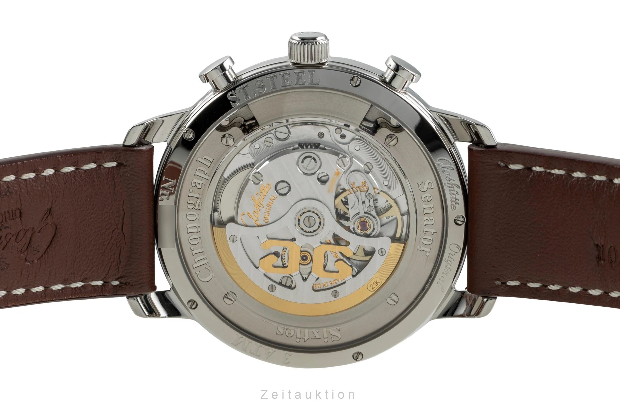 Glashütte Senator Sixties chronograph steel automatic men's watch 1-39-34-02-22-04  [2504844] - Image 12