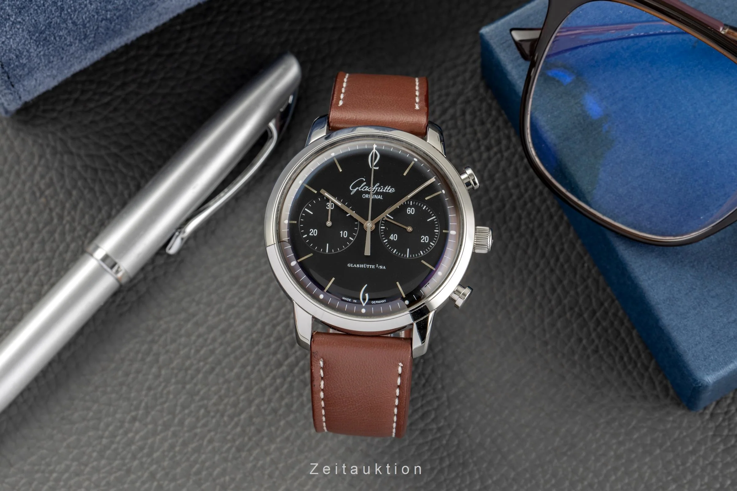 Glashütte Senator Sixties chronograph steel automatic men's watch 1-39-34-02-22-04  [2504844] - Image 4