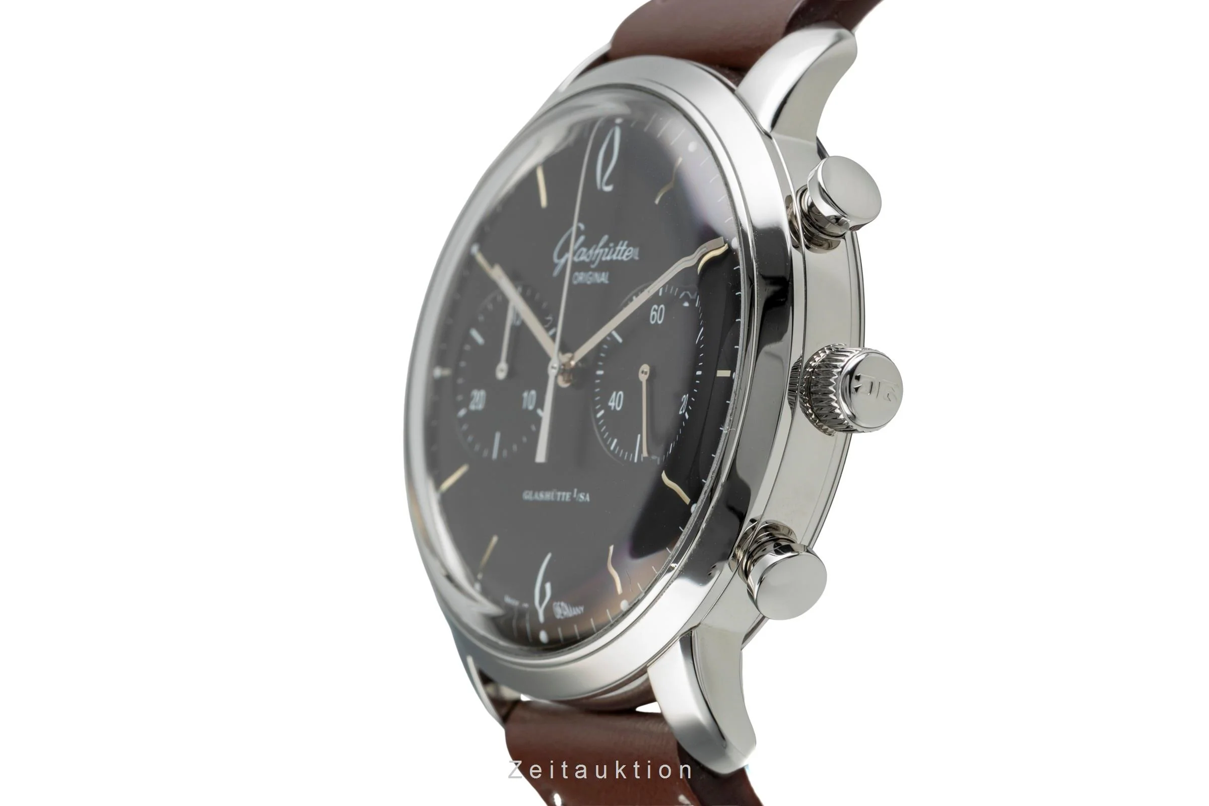Glashütte Senator Sixties chronograph steel automatic men's watch 1-39-34-02-22-04  [2504844] - Image 7