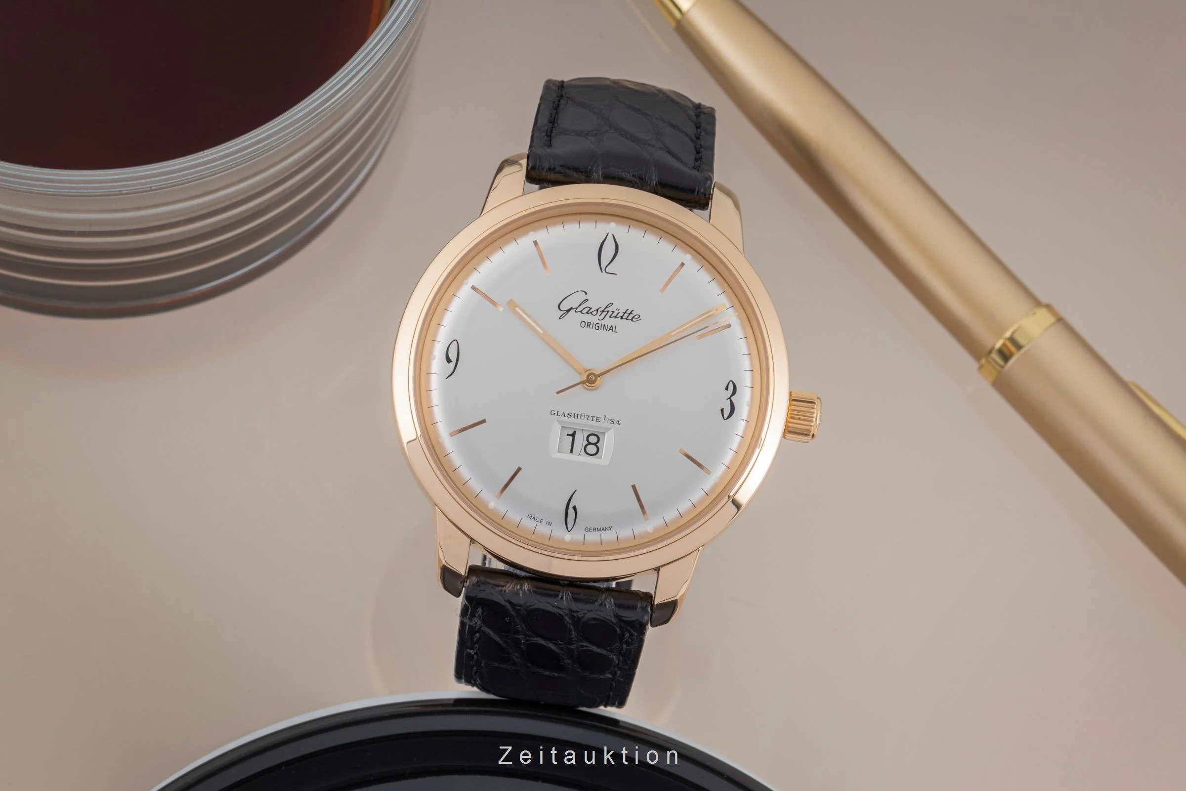 Glashütte Sixties 18 ct red gold automatic men's watch 2-39-47-01-01-04 LP: 18200EUR  [2506753] - Image 4