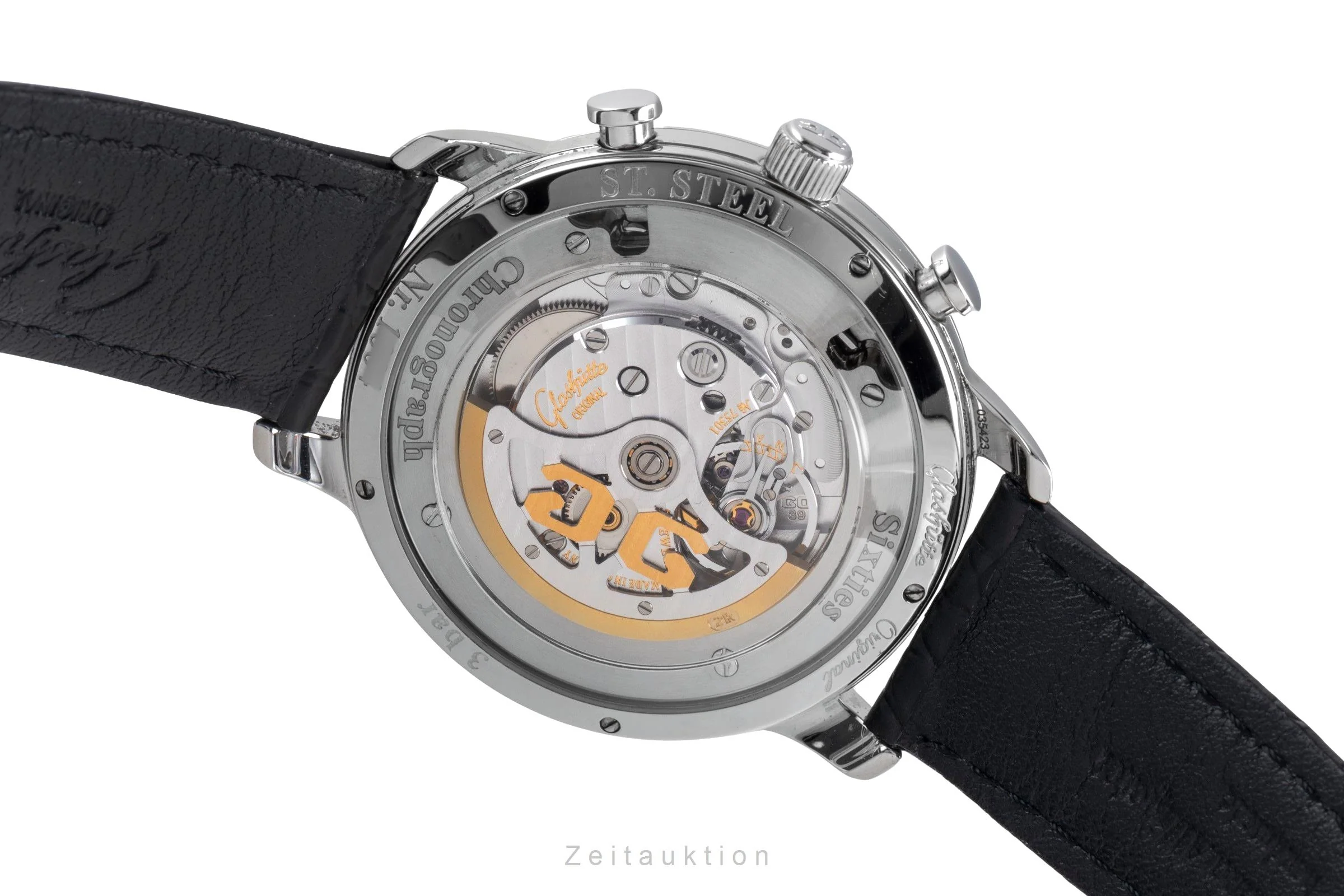 Glashütte Sixties chronograph steel automatic men's watch 1-39-34-02-22-04 LP: 9500EUR  [2600160] - Image 12
