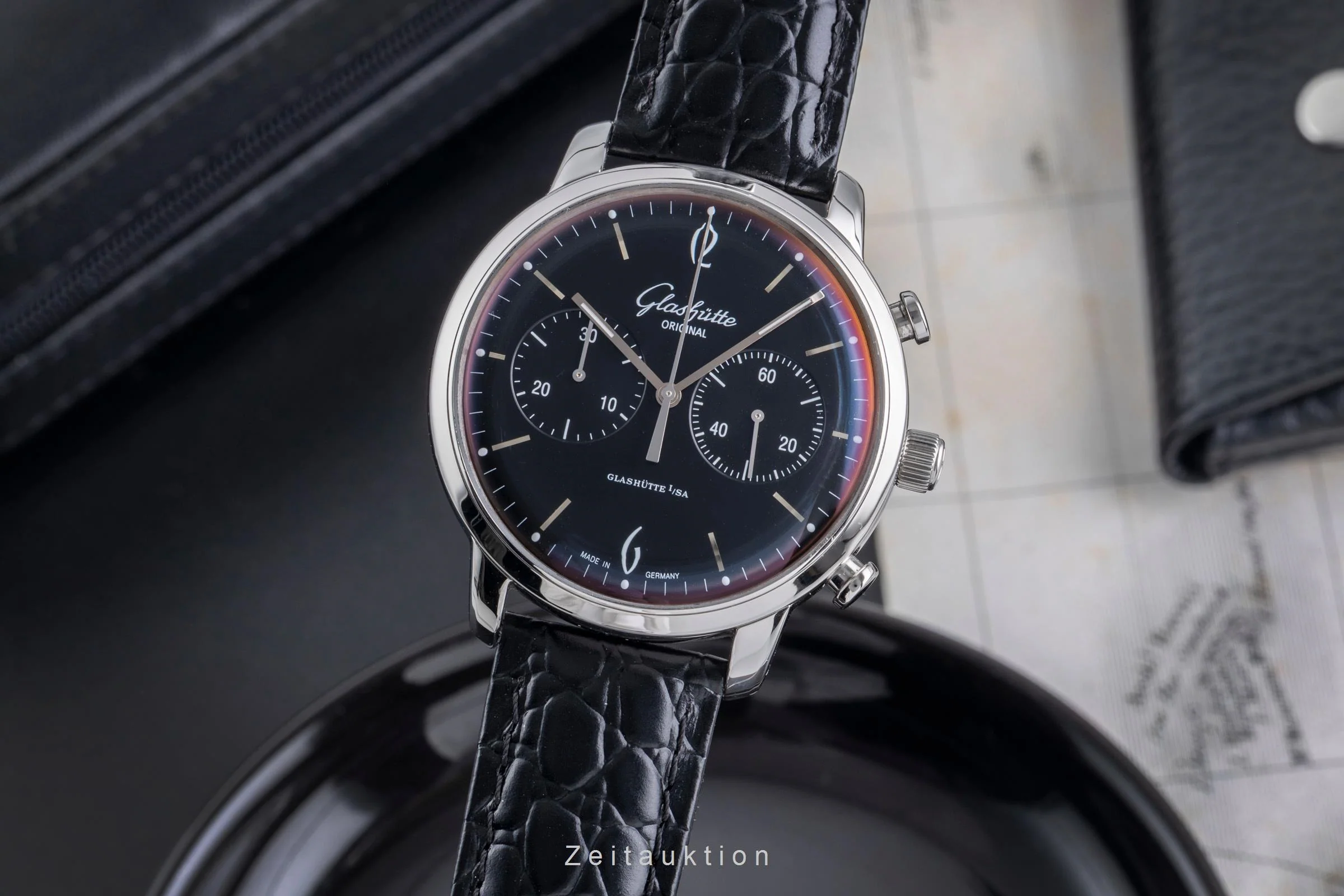Glashütte Sixties chronograph steel automatic men's watch 1-39-34-02-22-04 LP: 9500EUR  [2600160] - Image 2