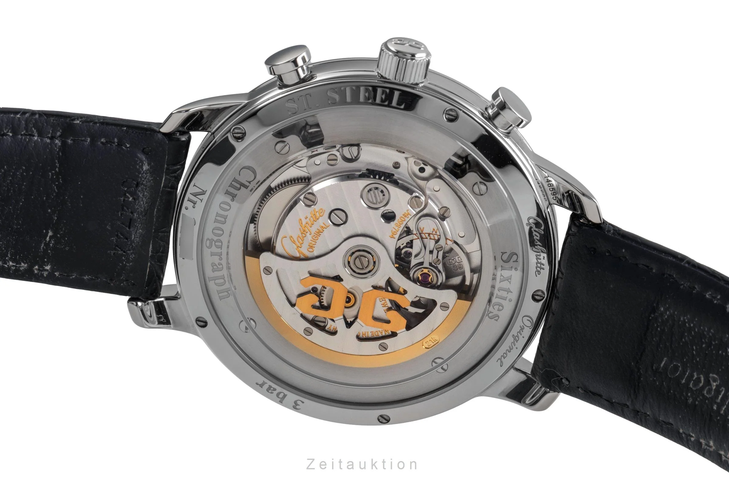 Glashütte Sixties chronograph steel automatic men's watch 1-39-34-03-22-04 LP: 8800EUR  [2503849] - Image 11
